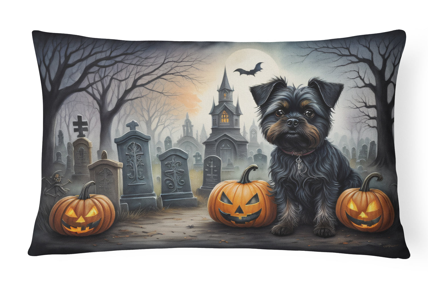 Buy this Affenpinscher Spooky Halloween Fabric Decorative Pillow
