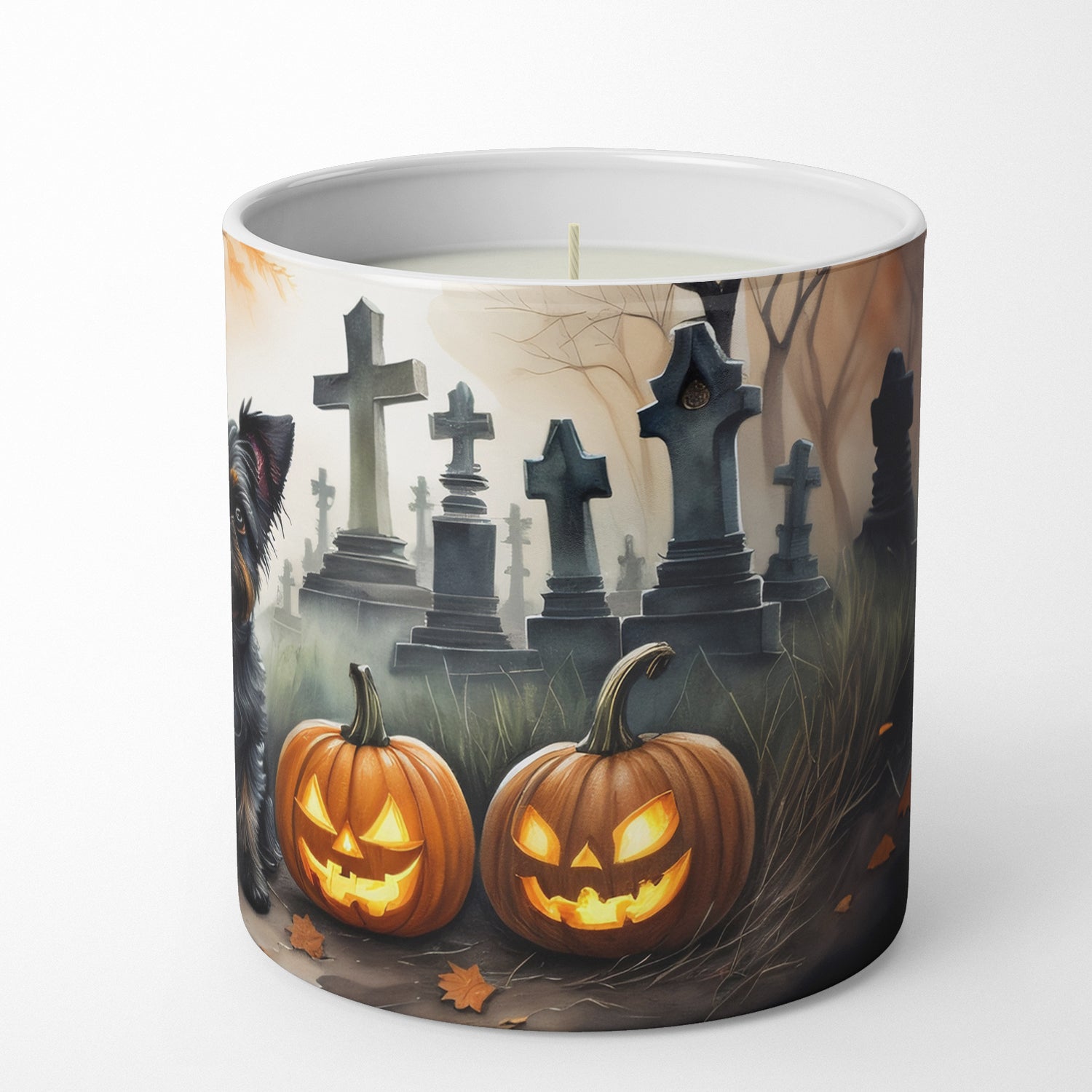 Affenpinscher Spooky Halloween Decorative Soy Candle