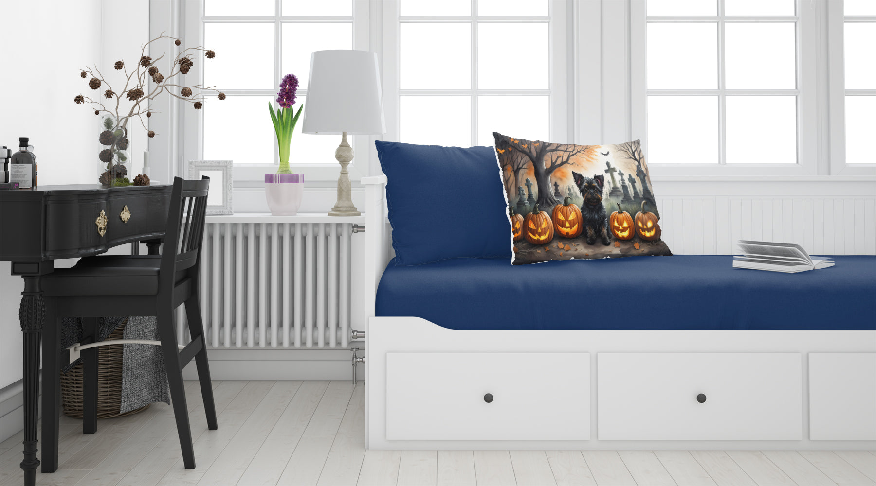 Affenpinscher Spooky Halloween Fabric Standard Pillowcase
