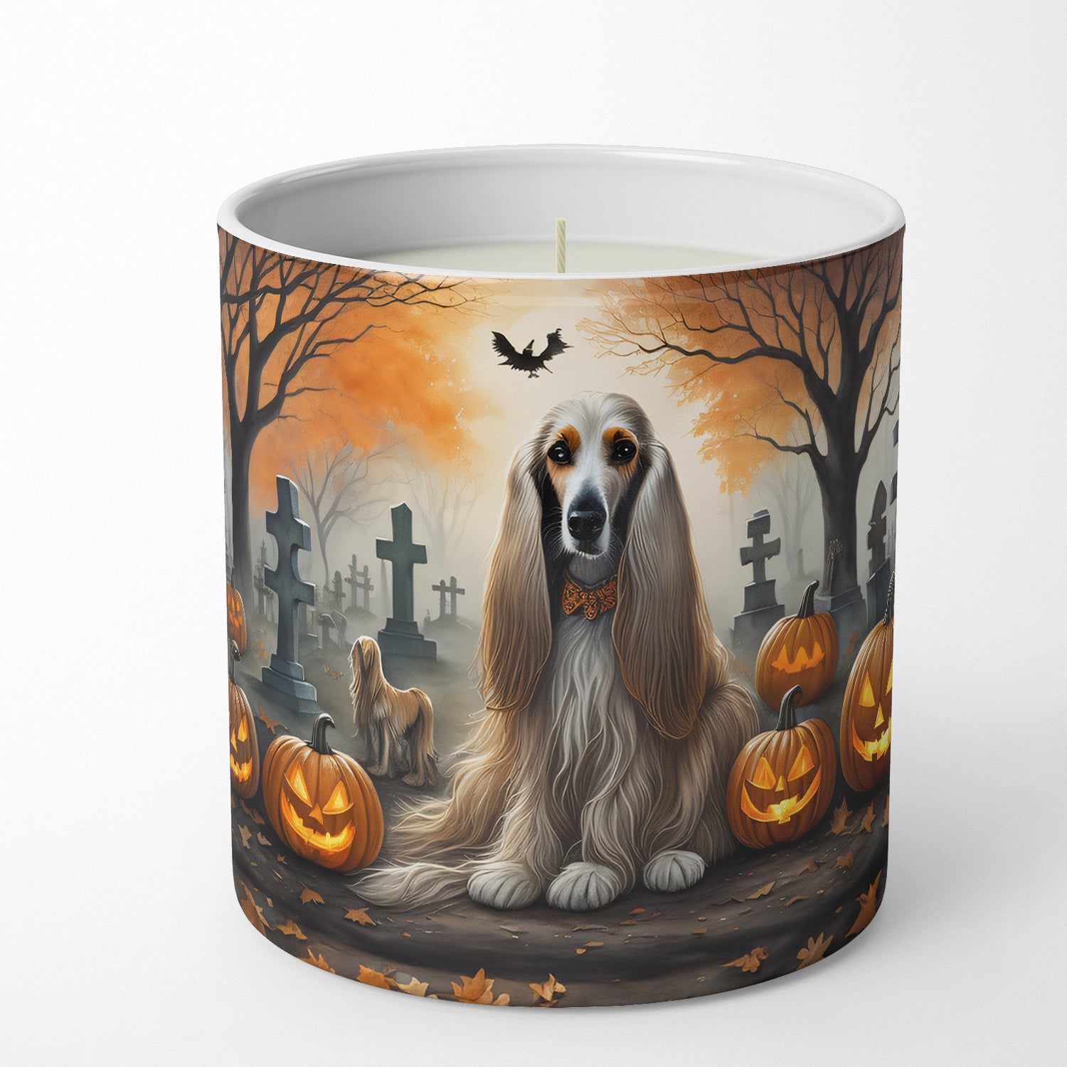 Buy this Afghan Hound Spooky Halloween Decorative Soy Candle