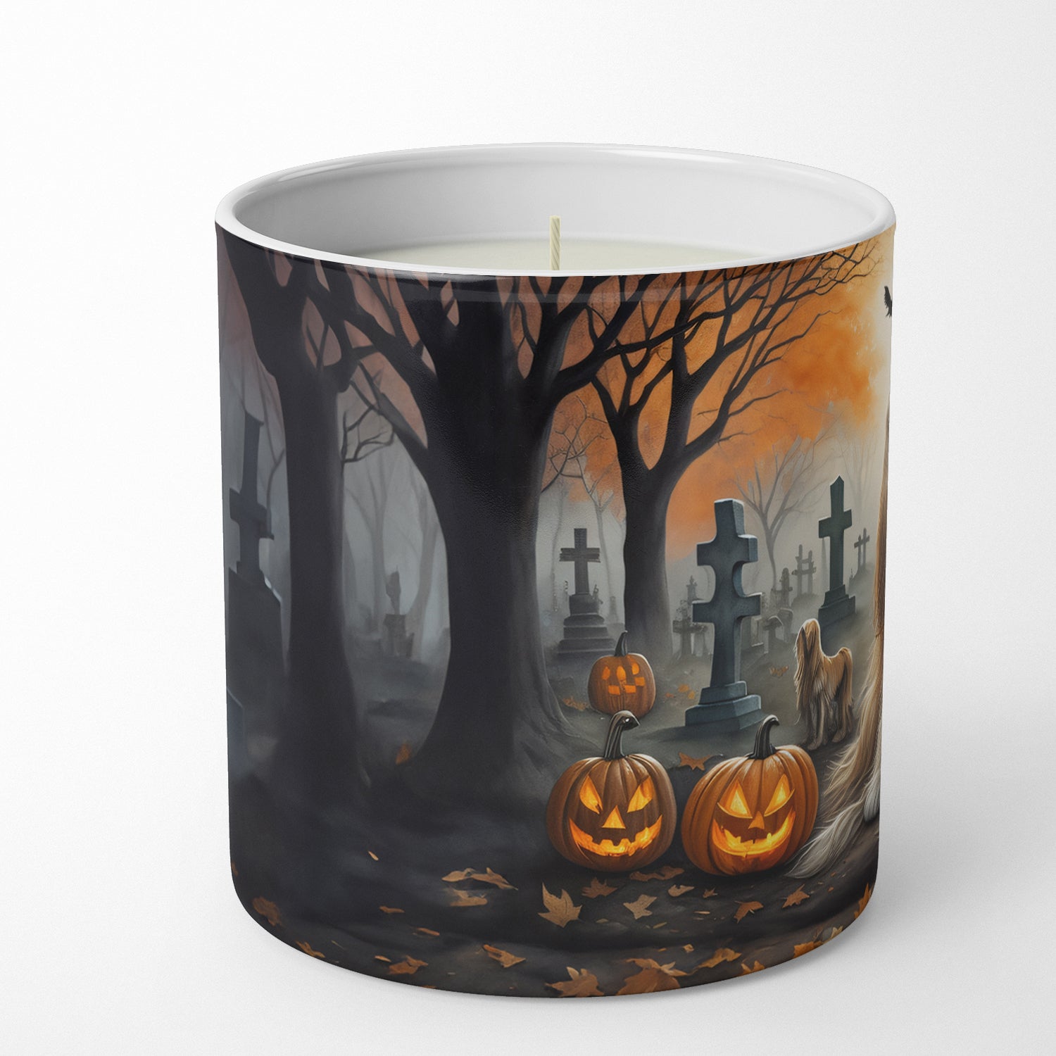 Afghan Hound Spooky Halloween Decorative Soy Candle