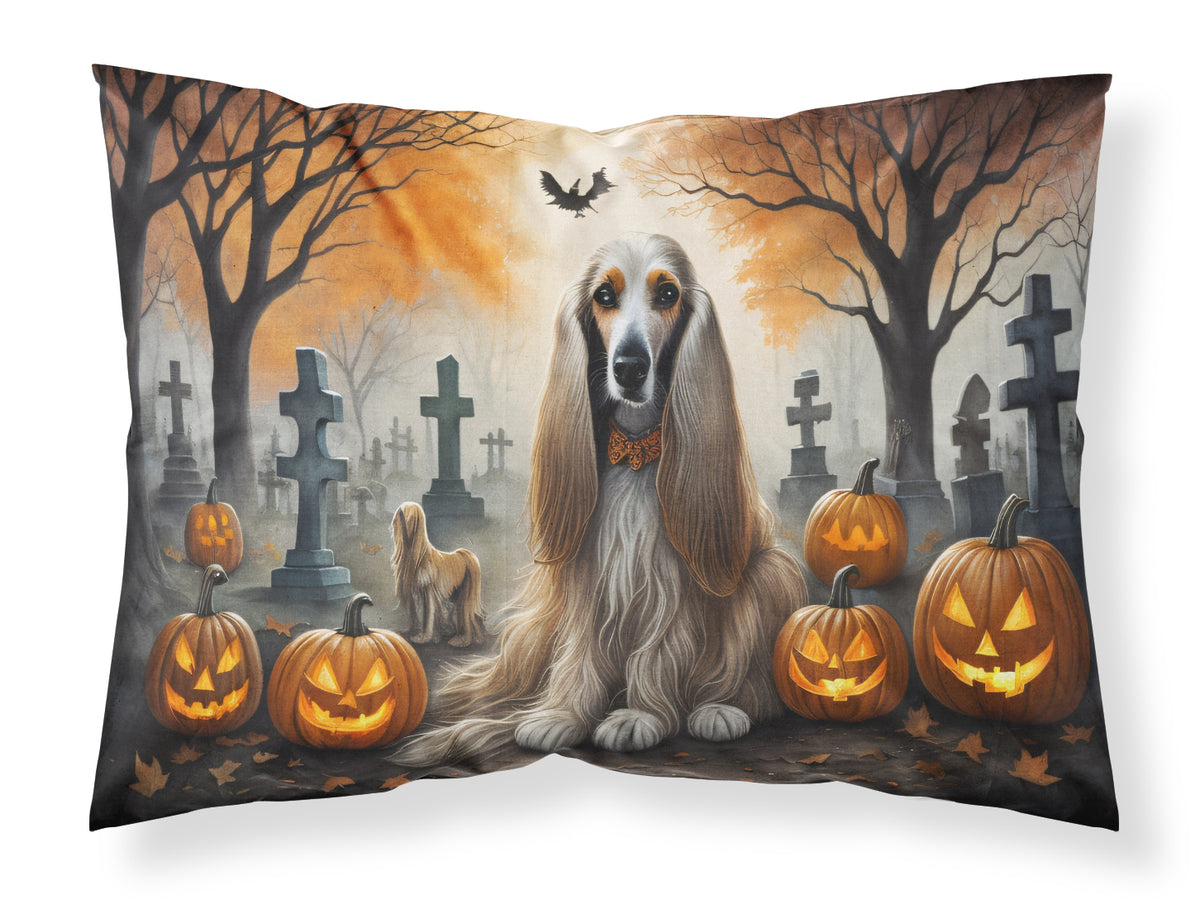Buy this Afghan Hound Spooky Halloween Fabric Standard Pillowcase