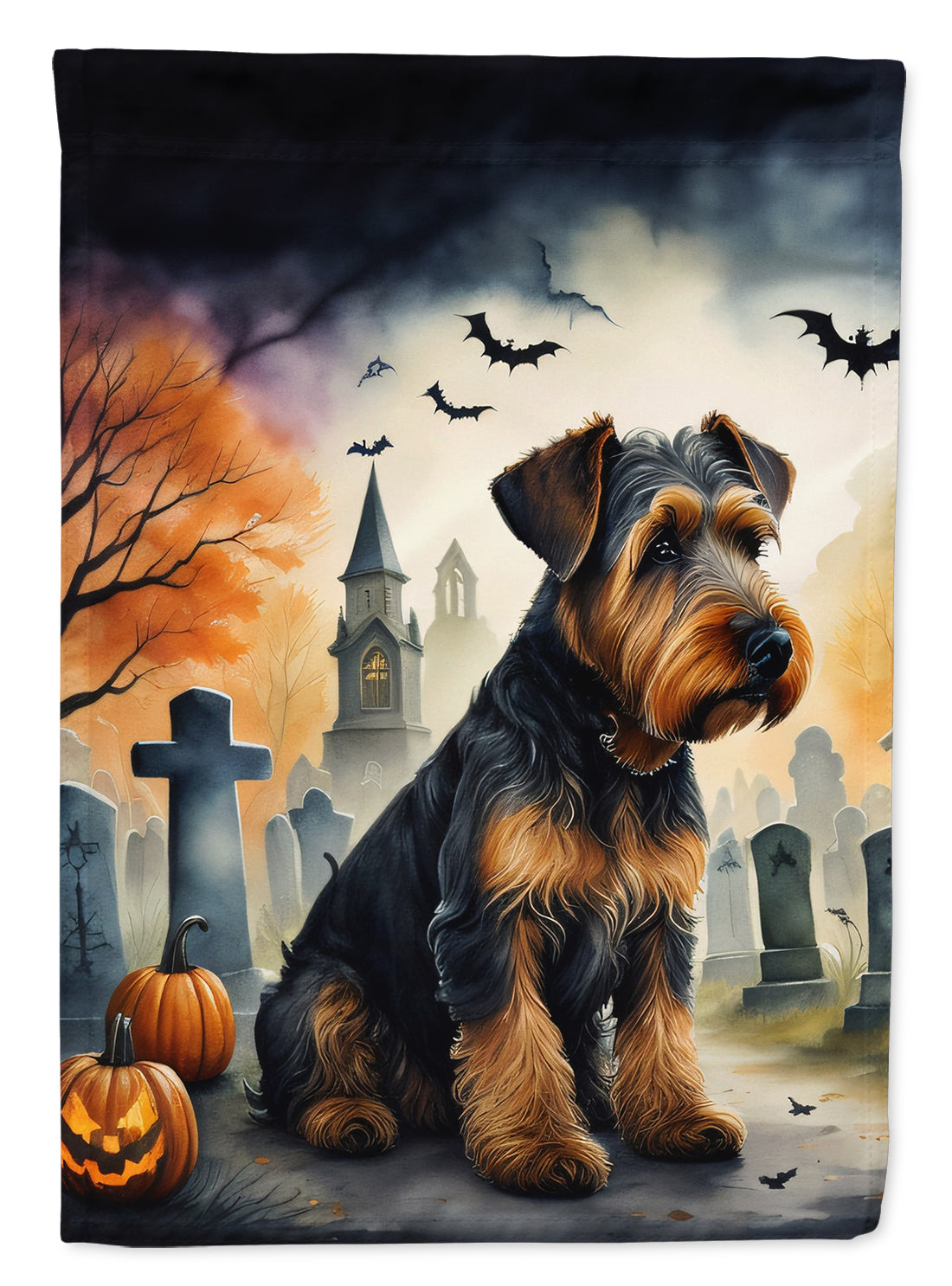 Buy this Airedale Terrier Spooky Halloween House Flag