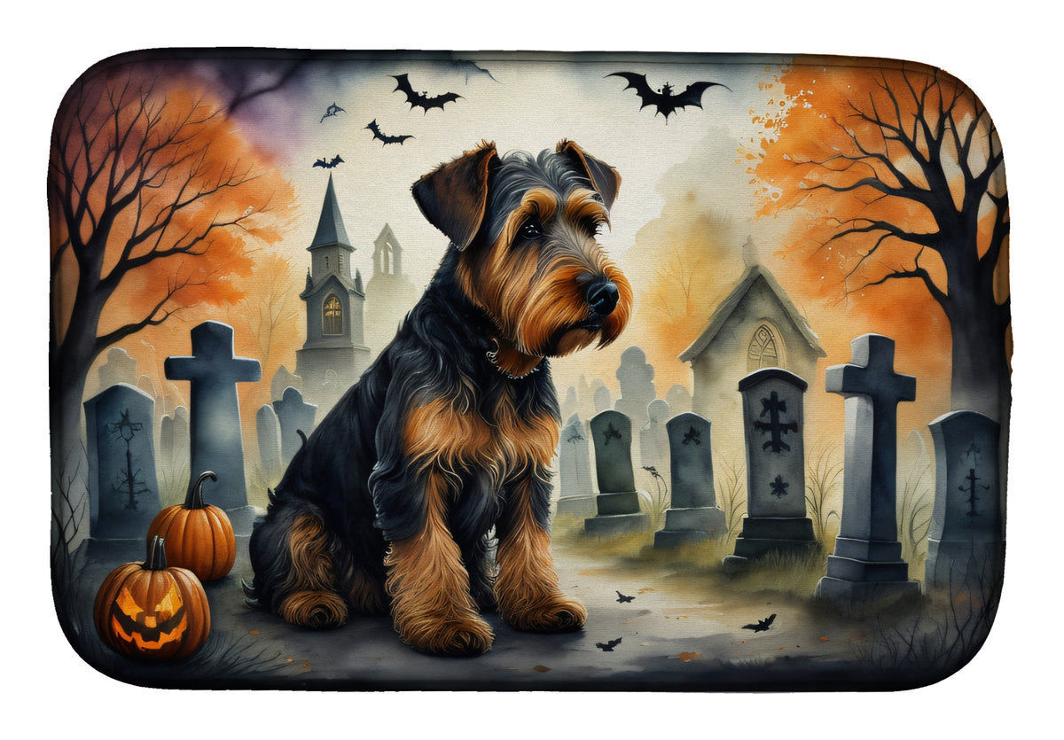 Buy this Airedale Terrier Spooky Halloween Dish Drying Mat