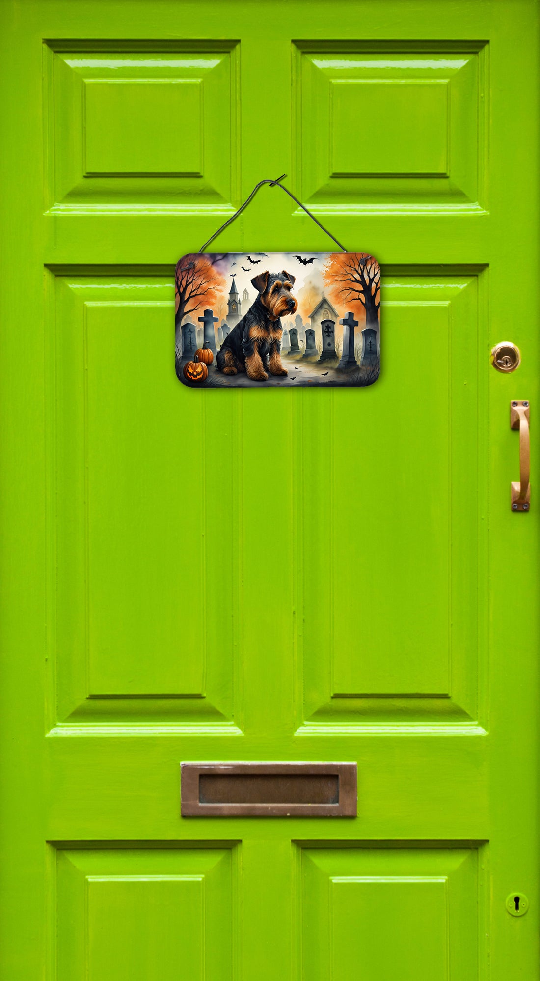 Buy this Airedale Terrier Spooky Halloween Wall or Door Hanging Prints