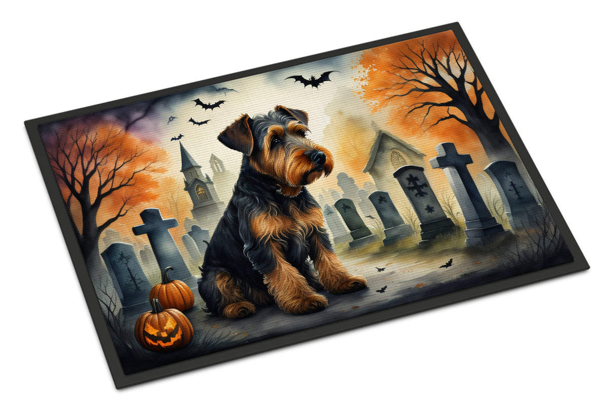 Buy this Airedale Terrier Spooky Halloween Indoor or Outdoor Mat 24x36