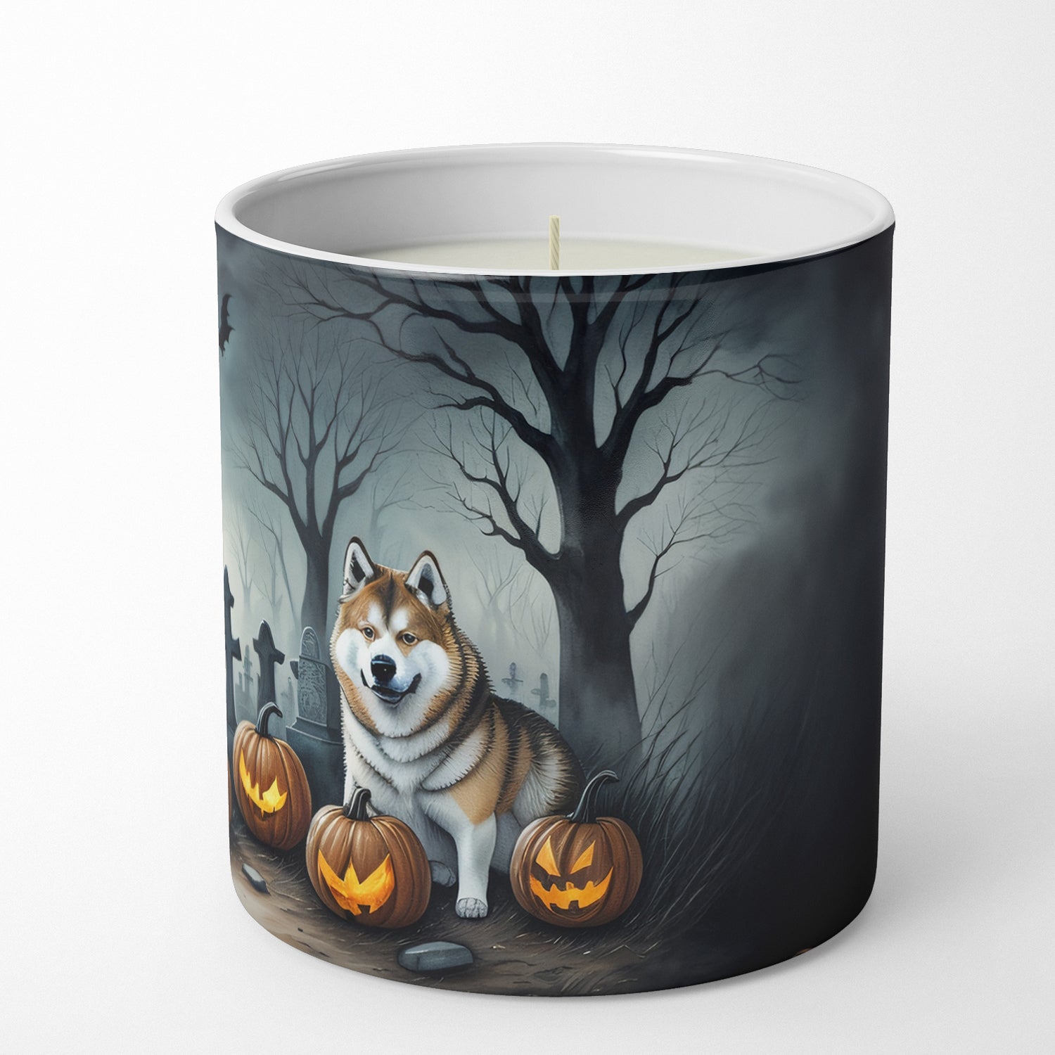 Akita Spooky Halloween Decorative Soy Candle