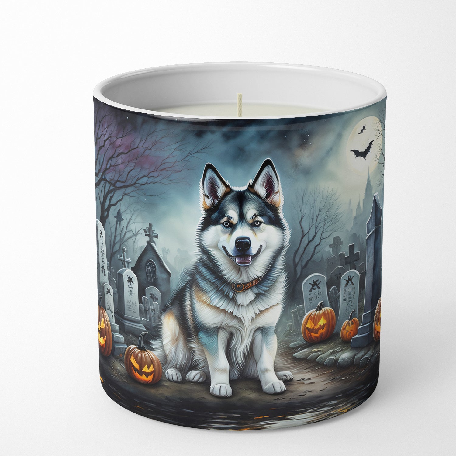 Alaskan Malamute Spooky Halloween Decorative Soy Candle