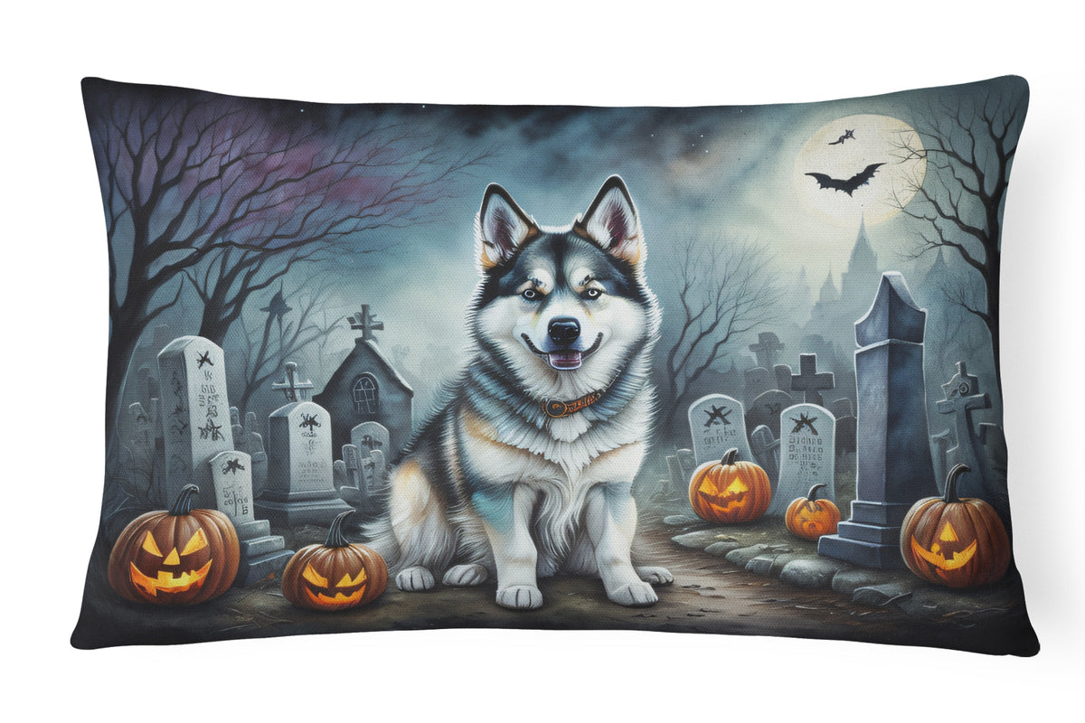 Buy this Alaskan Malamute Spooky Halloween Fabric Decorative Pillow