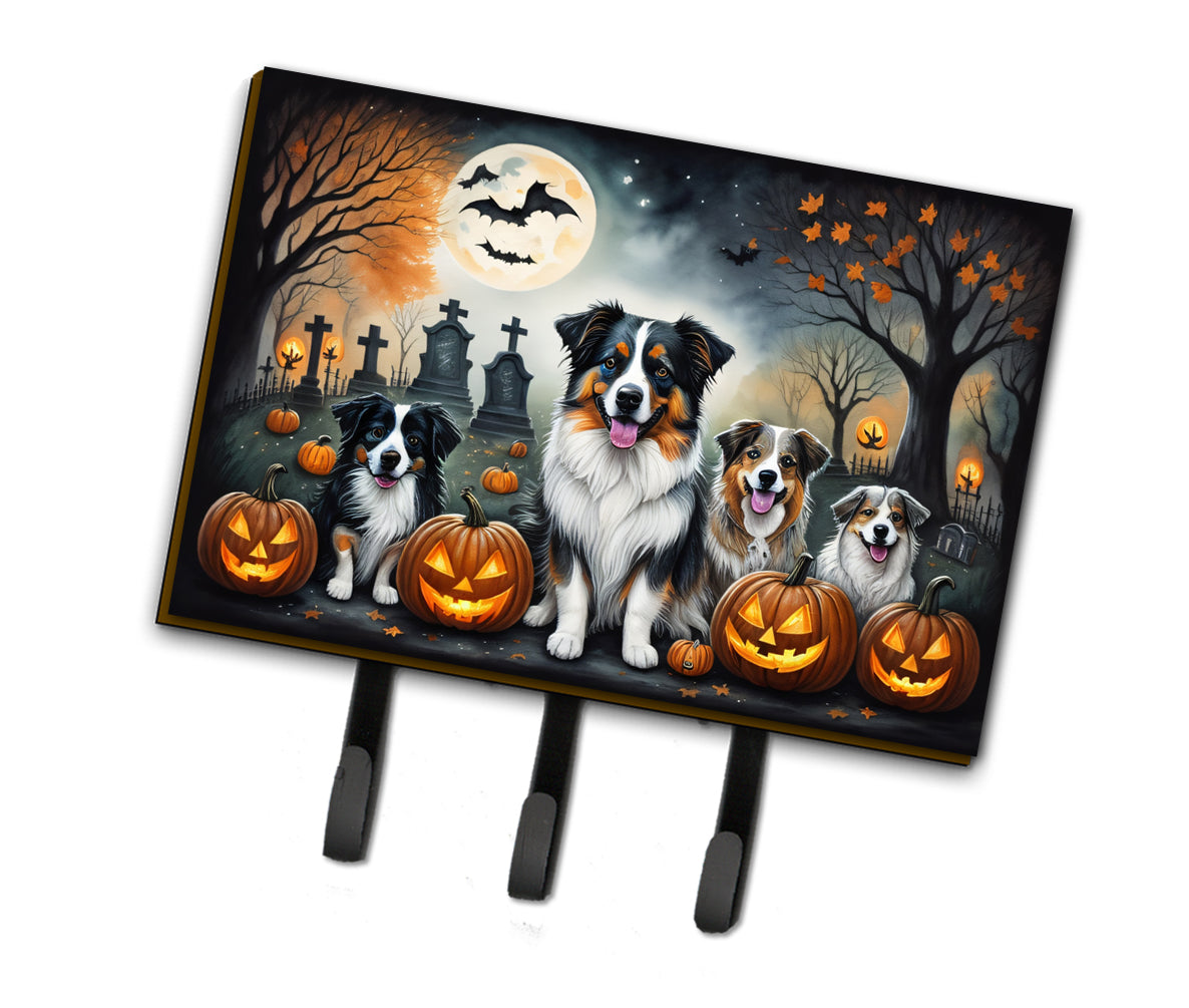 Buy this Australian Shepherd Spooky Halloween Leash or Key Holder