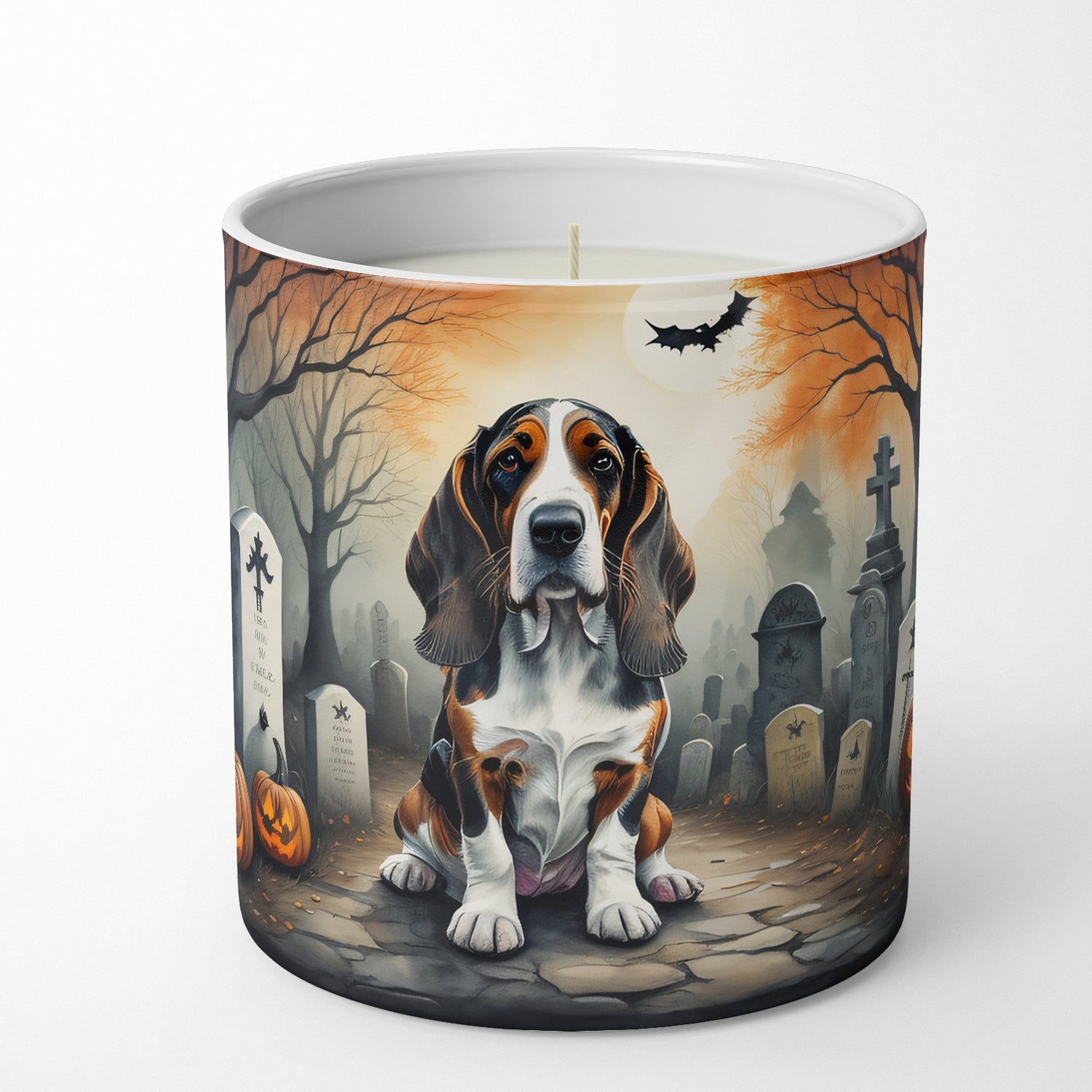 Basset Hound Spooky Halloween Decorative Soy Candle