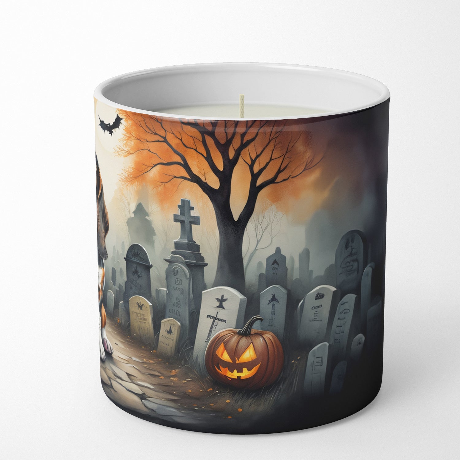 Basset Hound Spooky Halloween Decorative Soy Candle