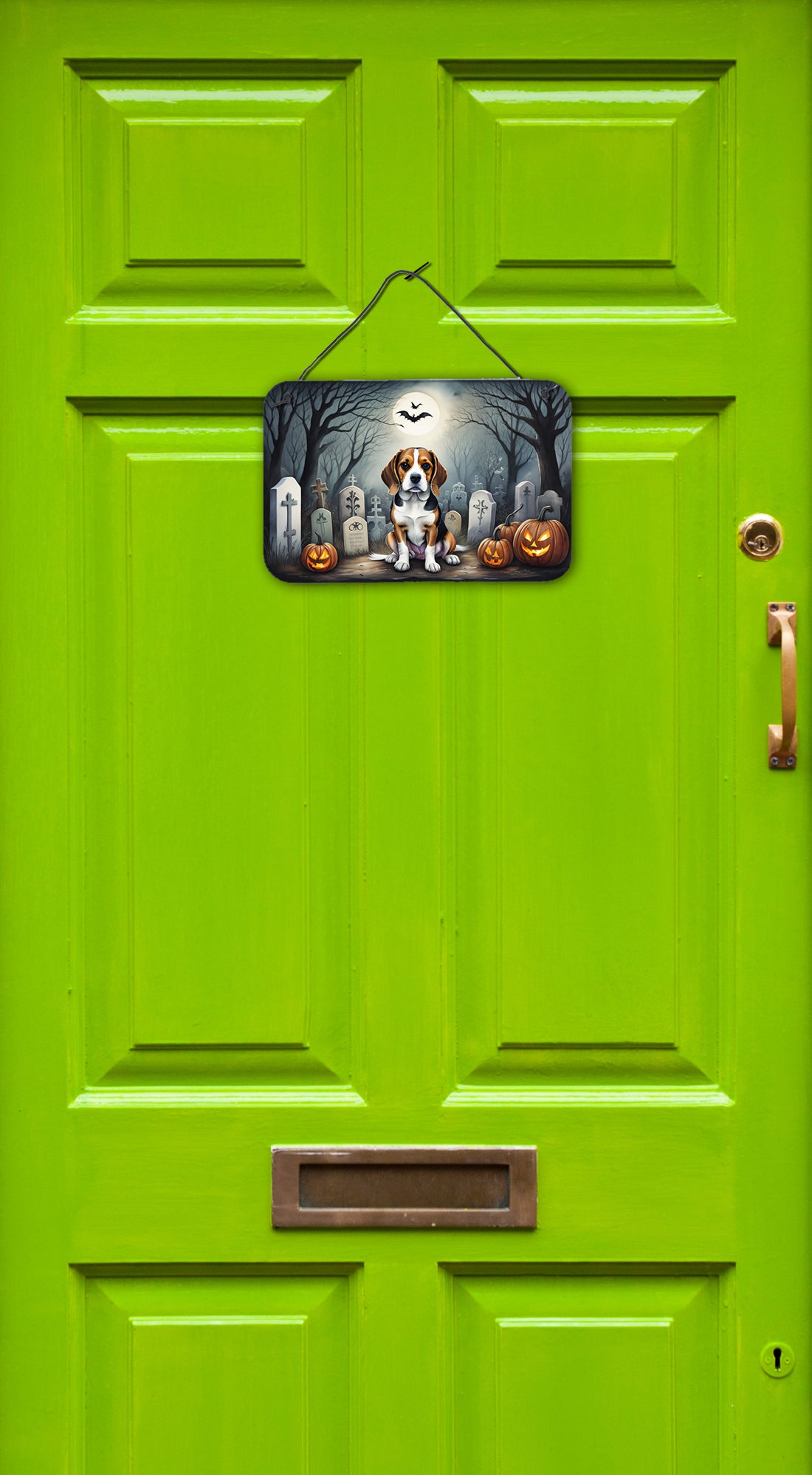Caroline's Treasures Beagle Spooky Halloween Wall or Door Hanging Prints