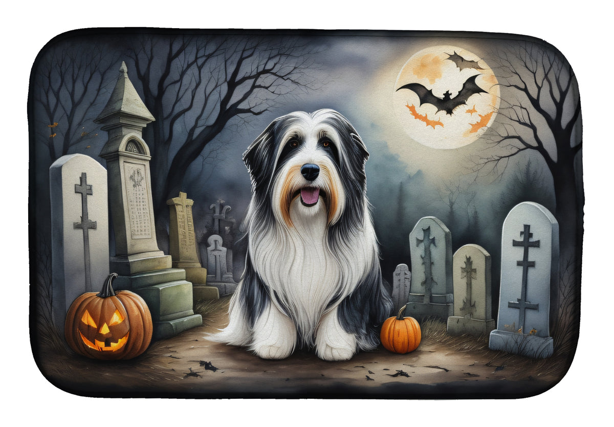 Buy this Bearded Collie Spooky Halloween Dish Drying Mat