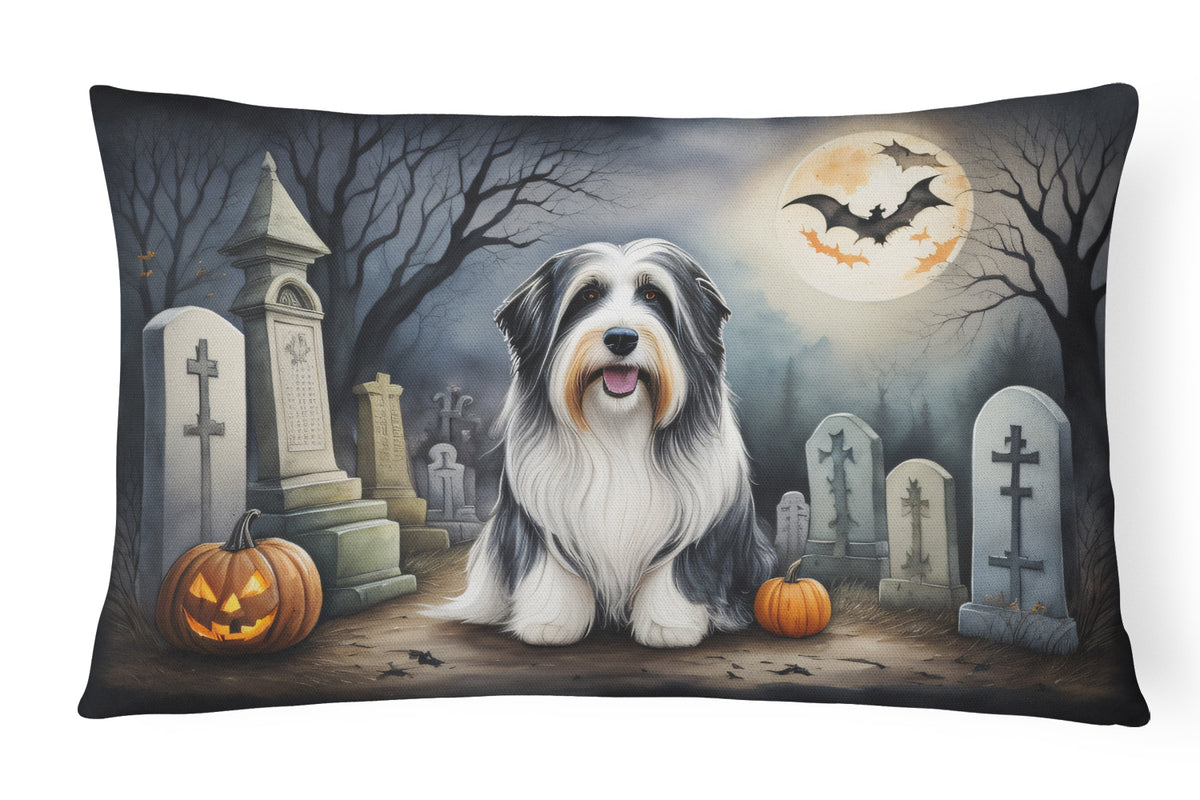 Buy this Bearded Collie Spooky Halloween Fabric Decorative Pillow