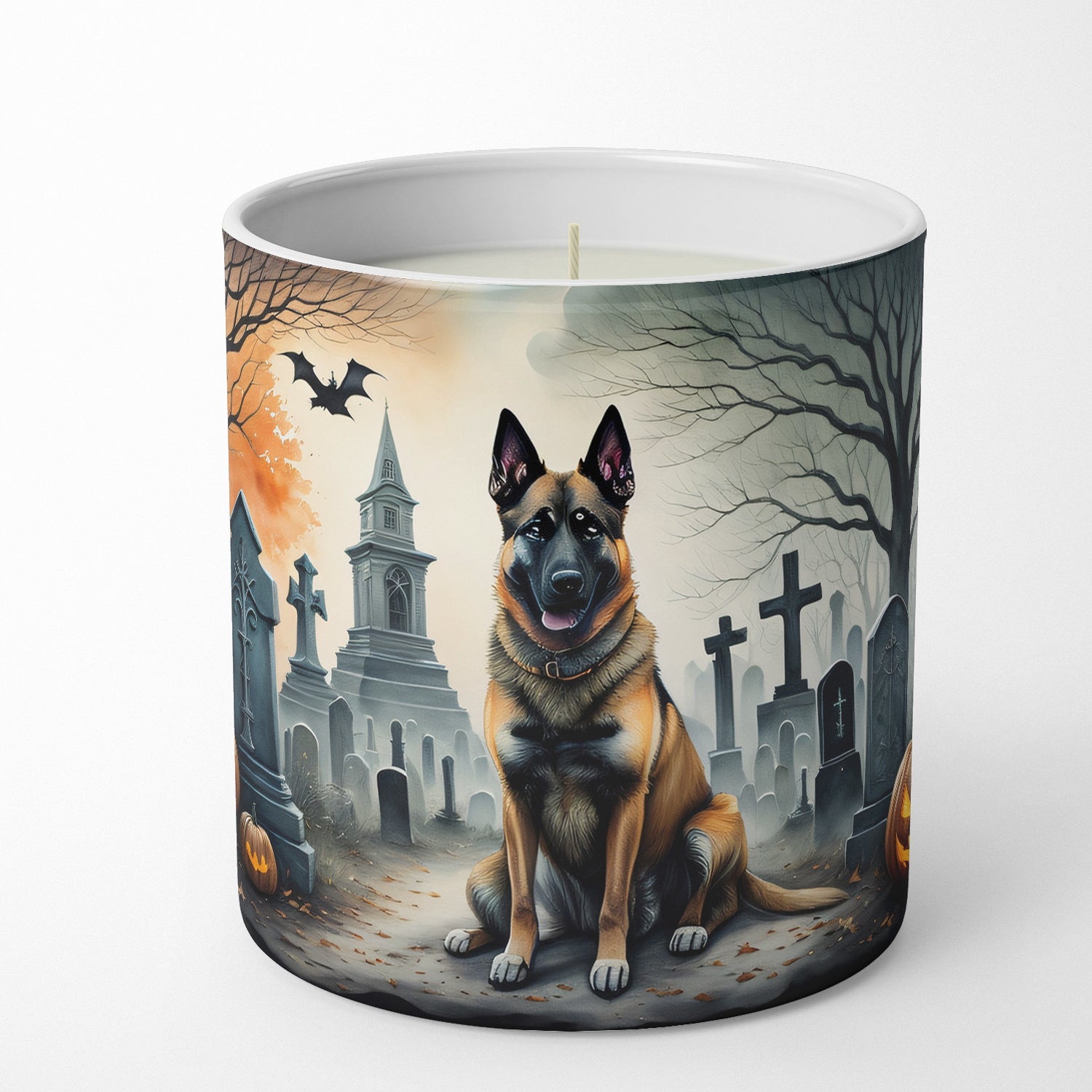 Belgian Malinois Spooky Halloween Decorative Soy Candle