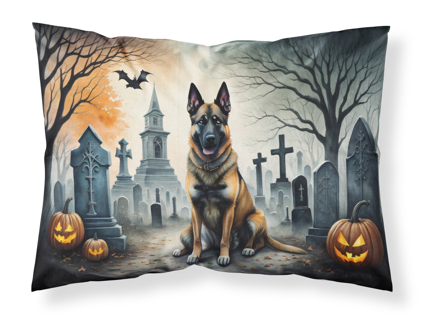 Buy this Belgian Malinois Spooky Halloween Fabric Standard Pillowcase