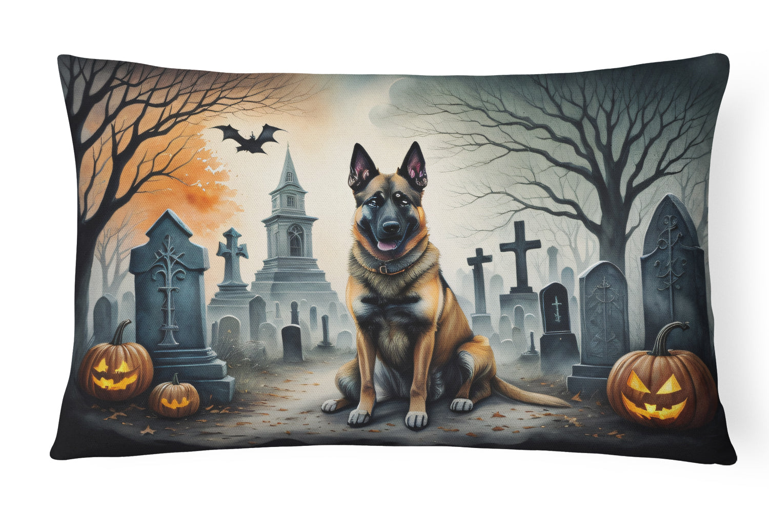 Buy this Belgian Malinois Spooky Halloween Fabric Decorative Pillow