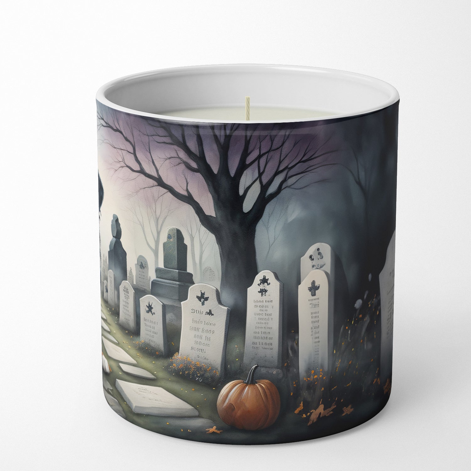 Bernese Mountain Dog Spooky Halloween Decorative Soy Candle