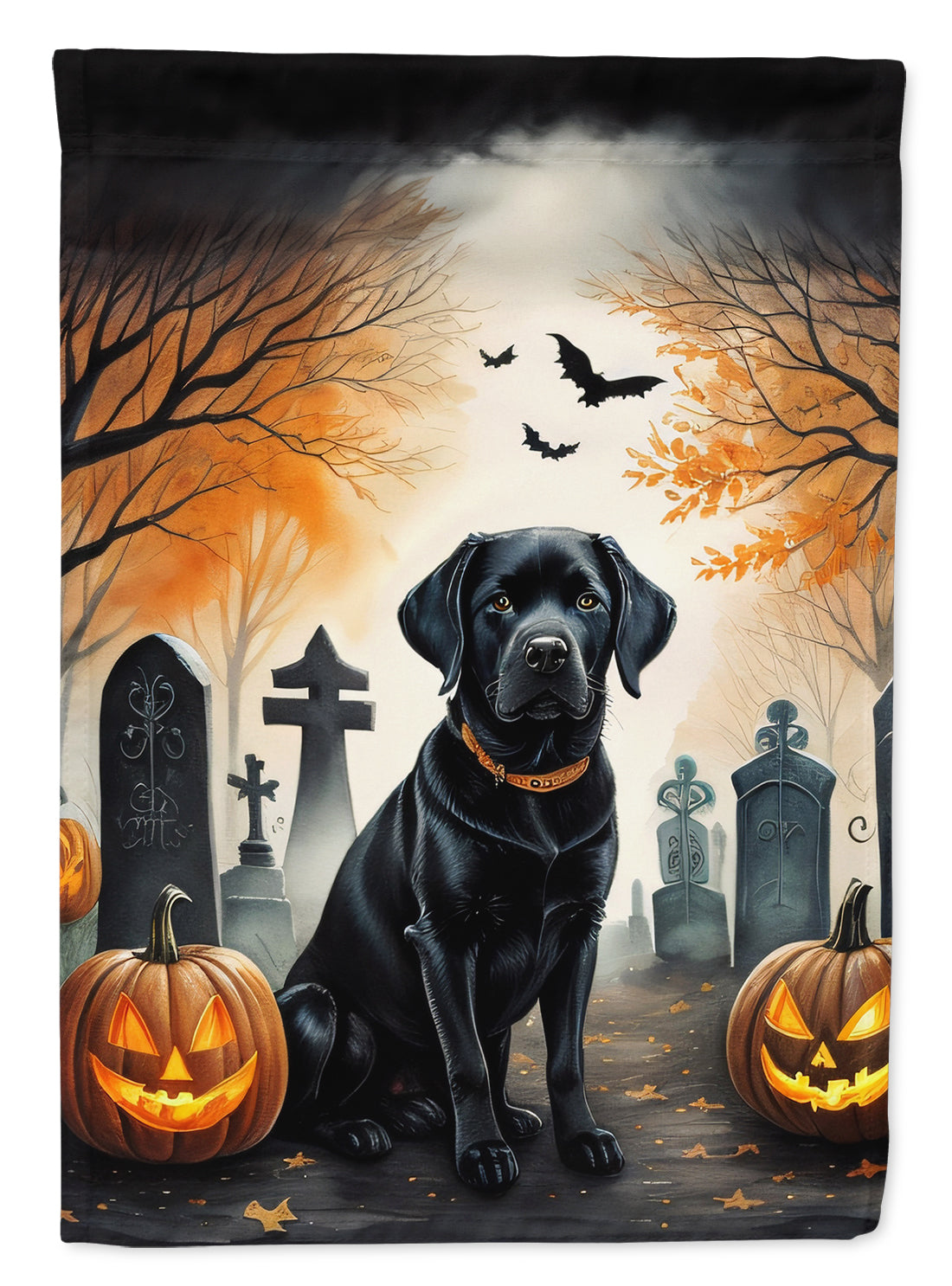 Buy this Black Labrador Retriever Spooky Halloween House Flag