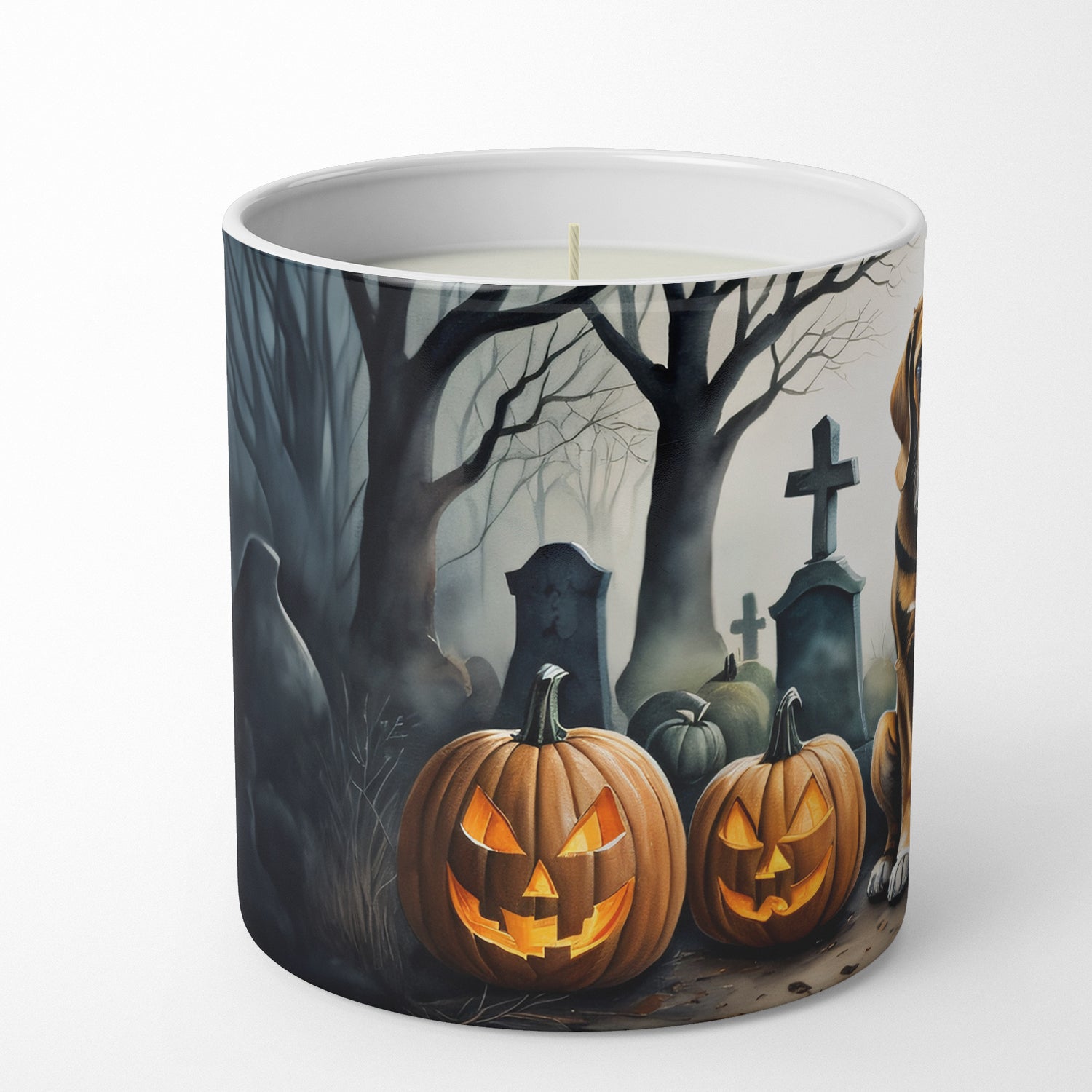 Bloodhound Spooky Halloween Decorative Soy Candle