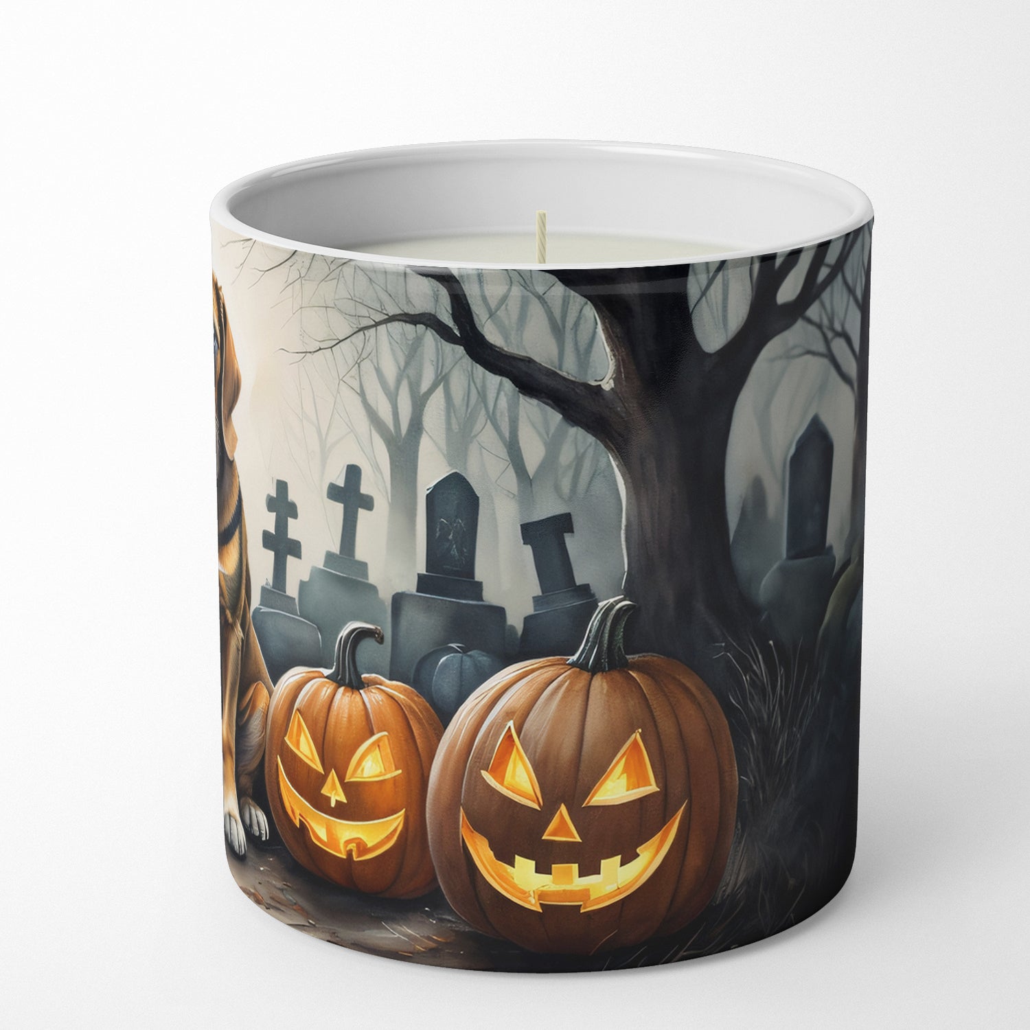 Bloodhound Spooky Halloween Decorative Soy Candle