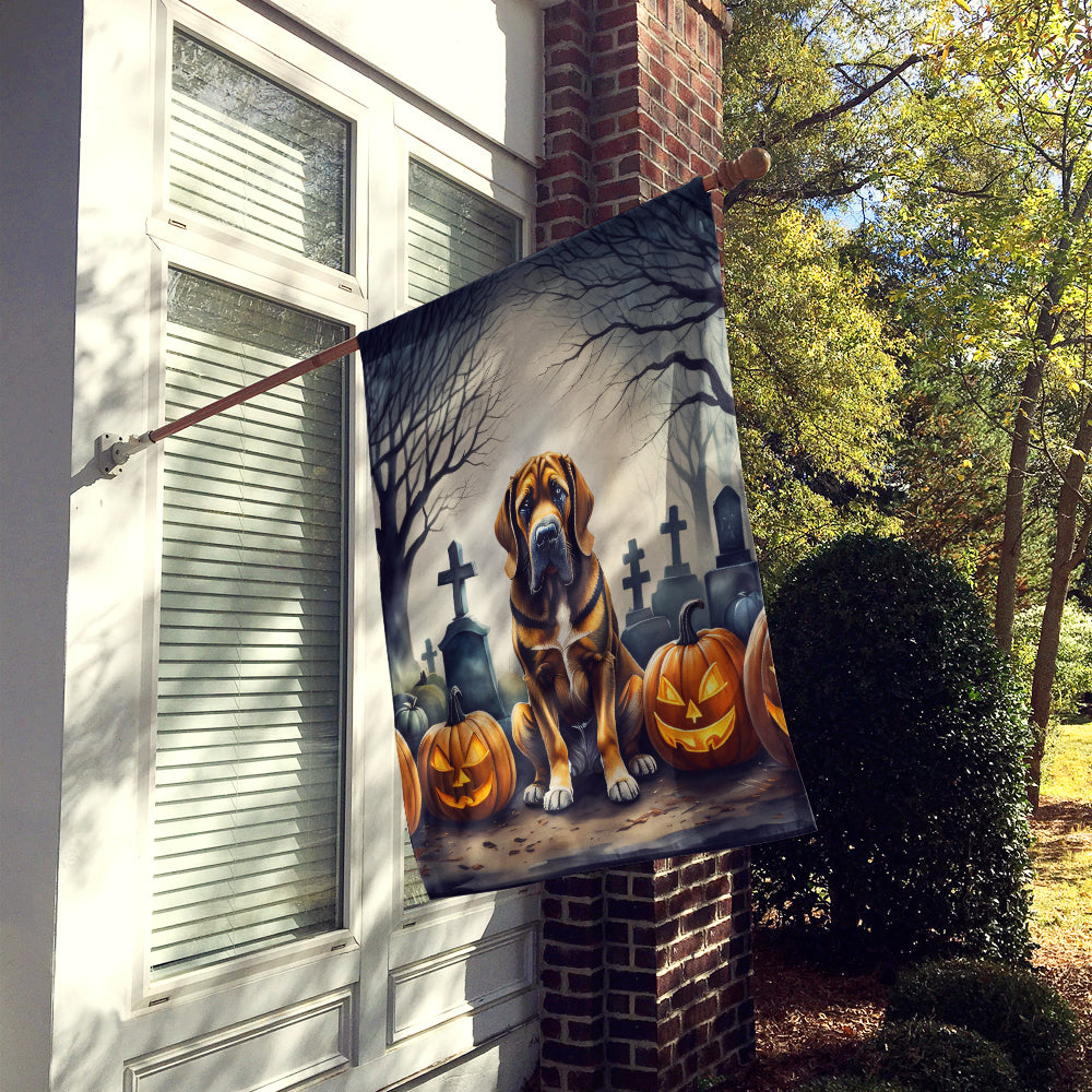 Bloodhound Spooky Halloween House Flag