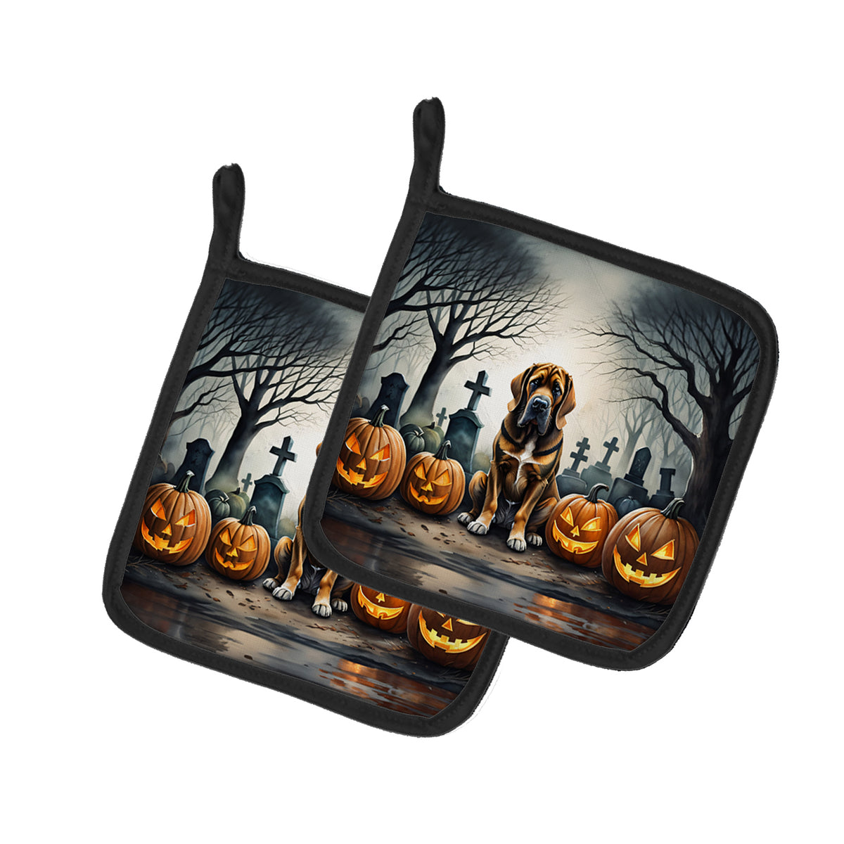 Buy this Bloodhound Spooky Halloween Pair of Pot Holders