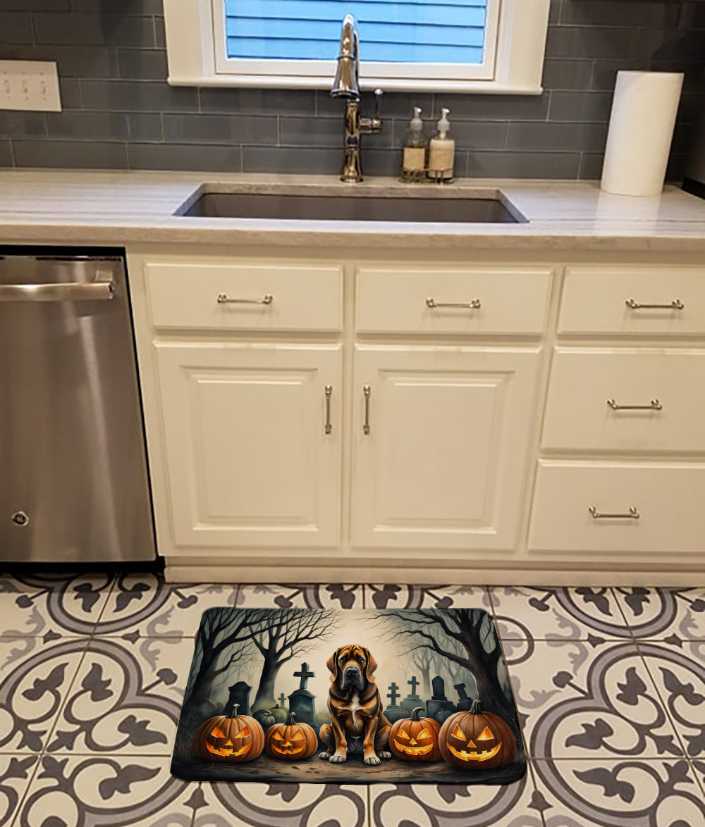 Bloodhound Spooky Halloween Memory Foam Kitchen Mat