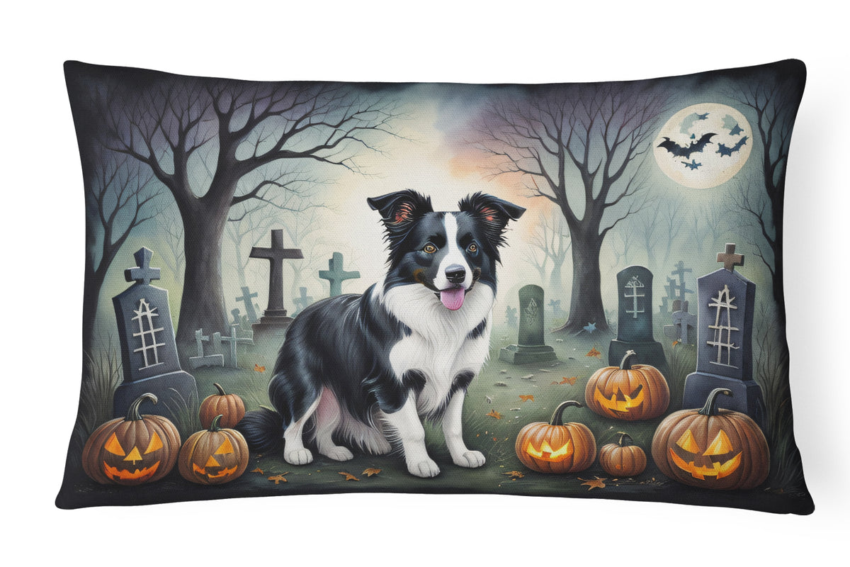 Buy this Border Collie Spooky Halloween Fabric Decorative Pillow