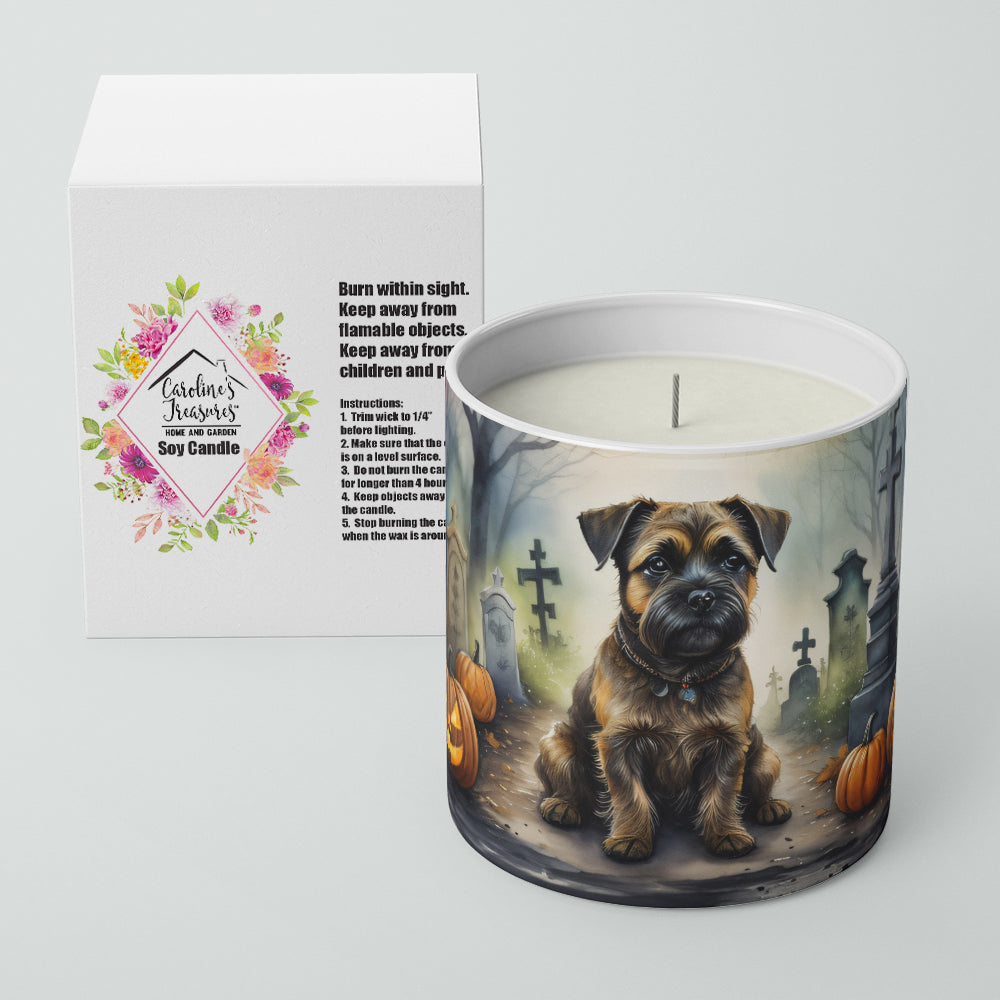 Border Terrier Spooky Halloween Decorative Soy Candle