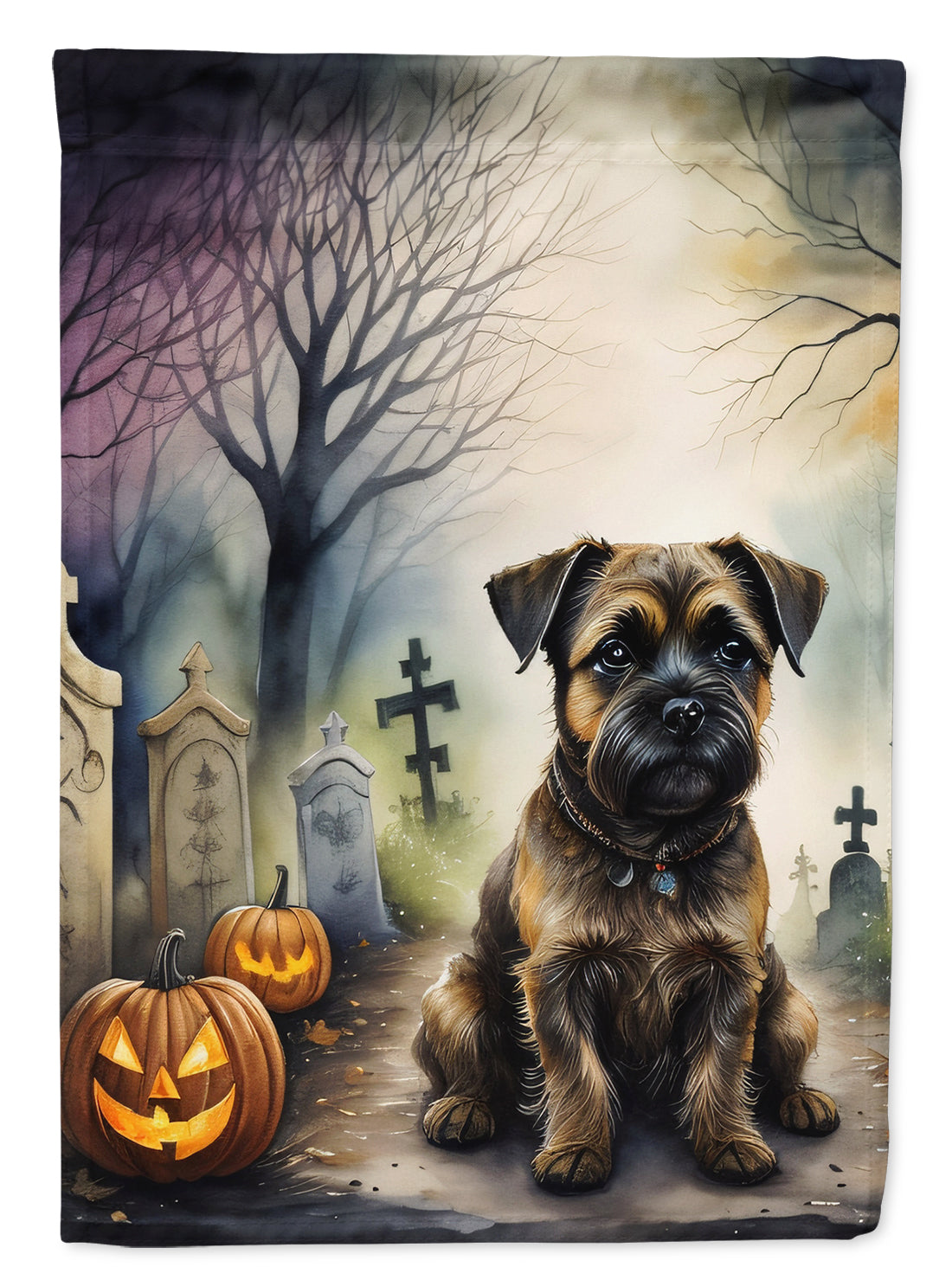 Buy this Border Terrier Spooky Halloween House Flag
