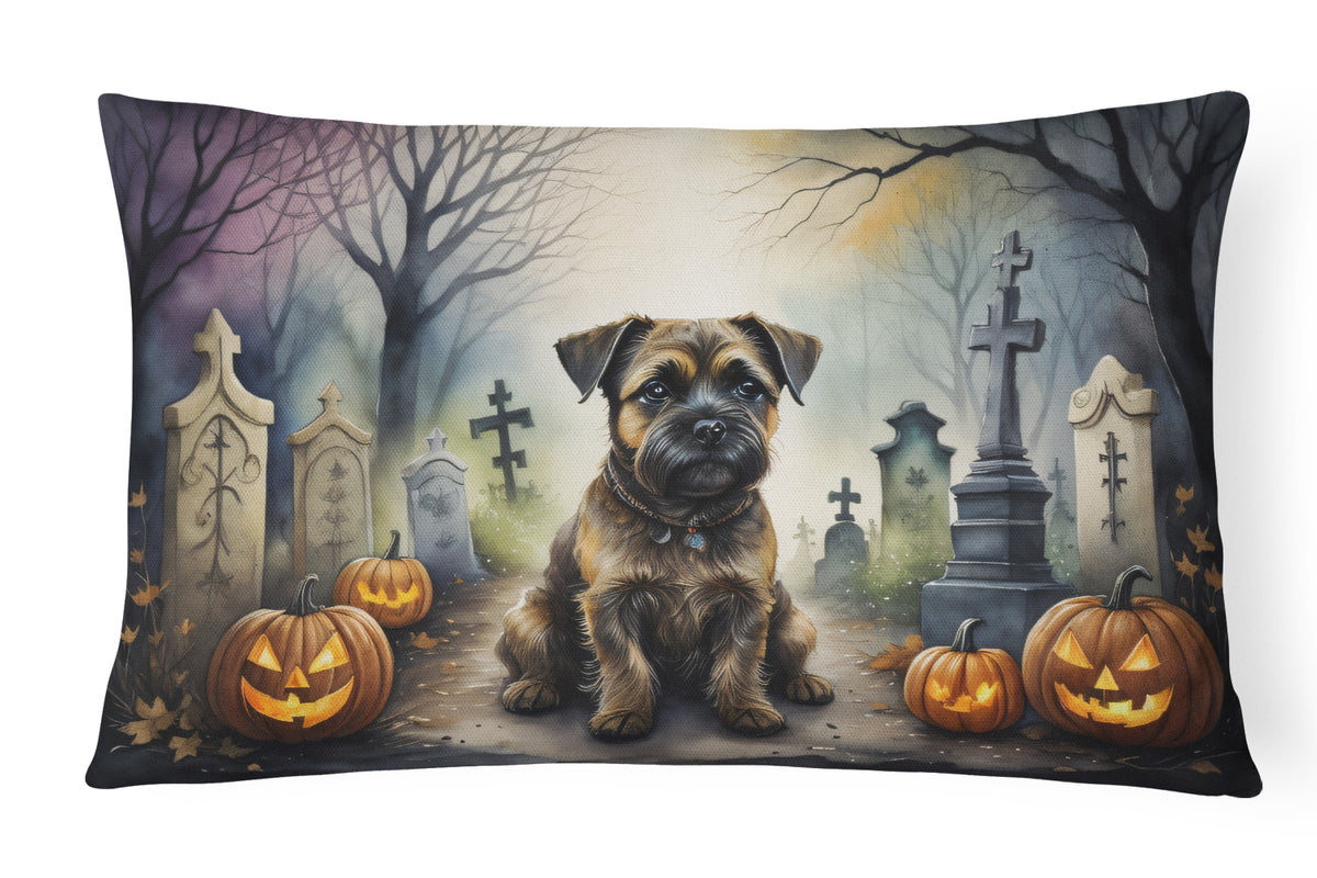Buy this Border Terrier Spooky Halloween Fabric Decorative Pillow