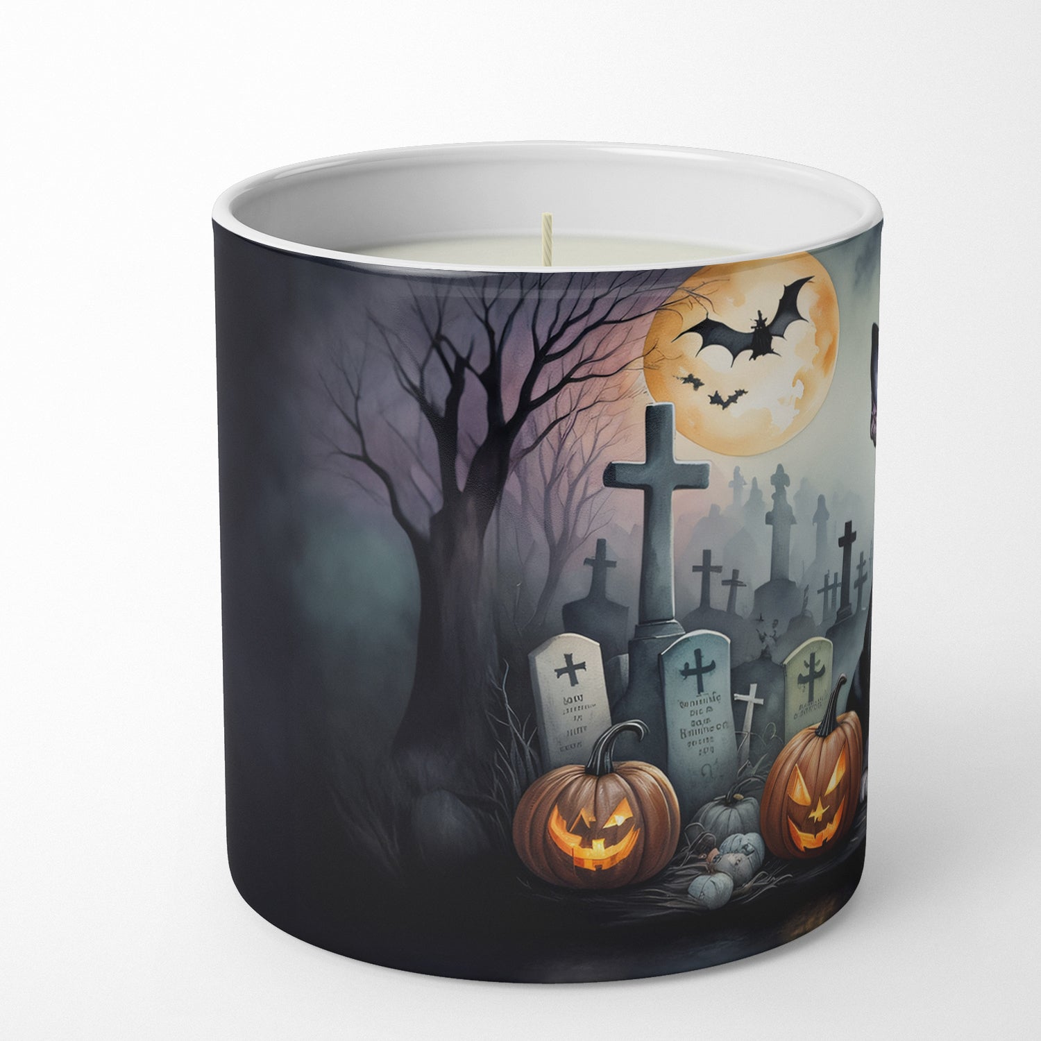 Boston Terrier Spooky Halloween Decorative Soy Candle