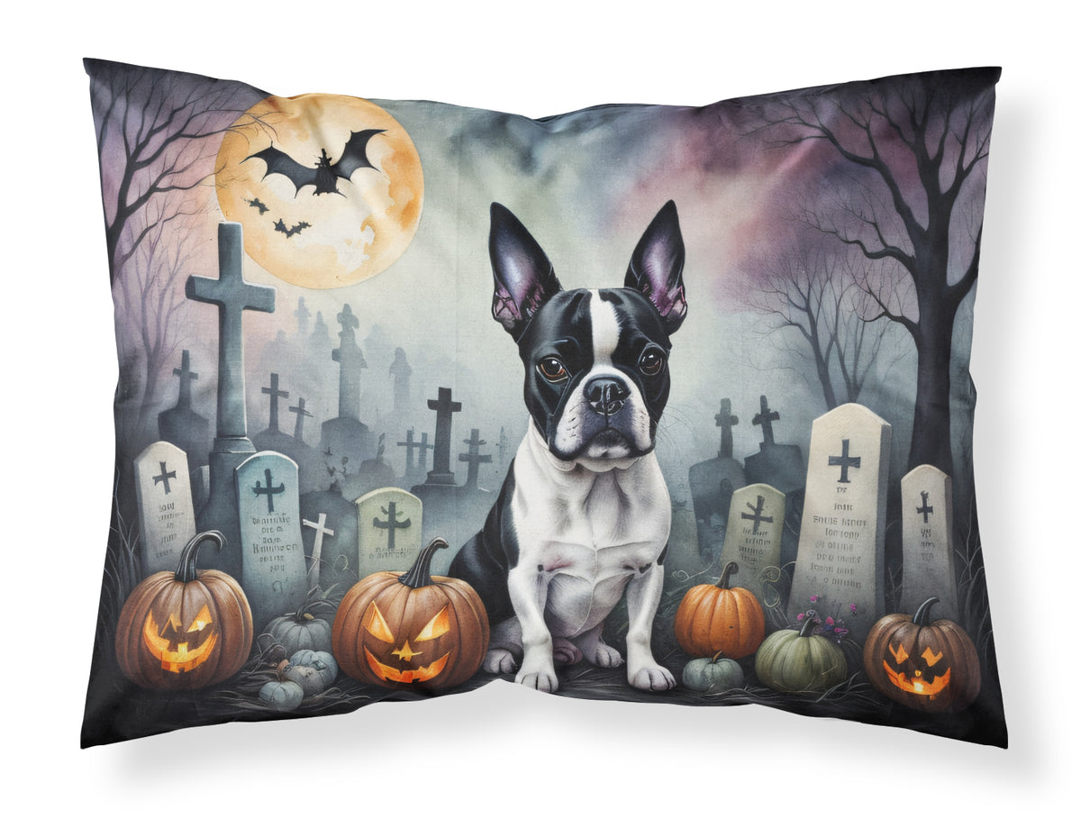 Buy this Boston Terrier Spooky Halloween Fabric Standard Pillowcase