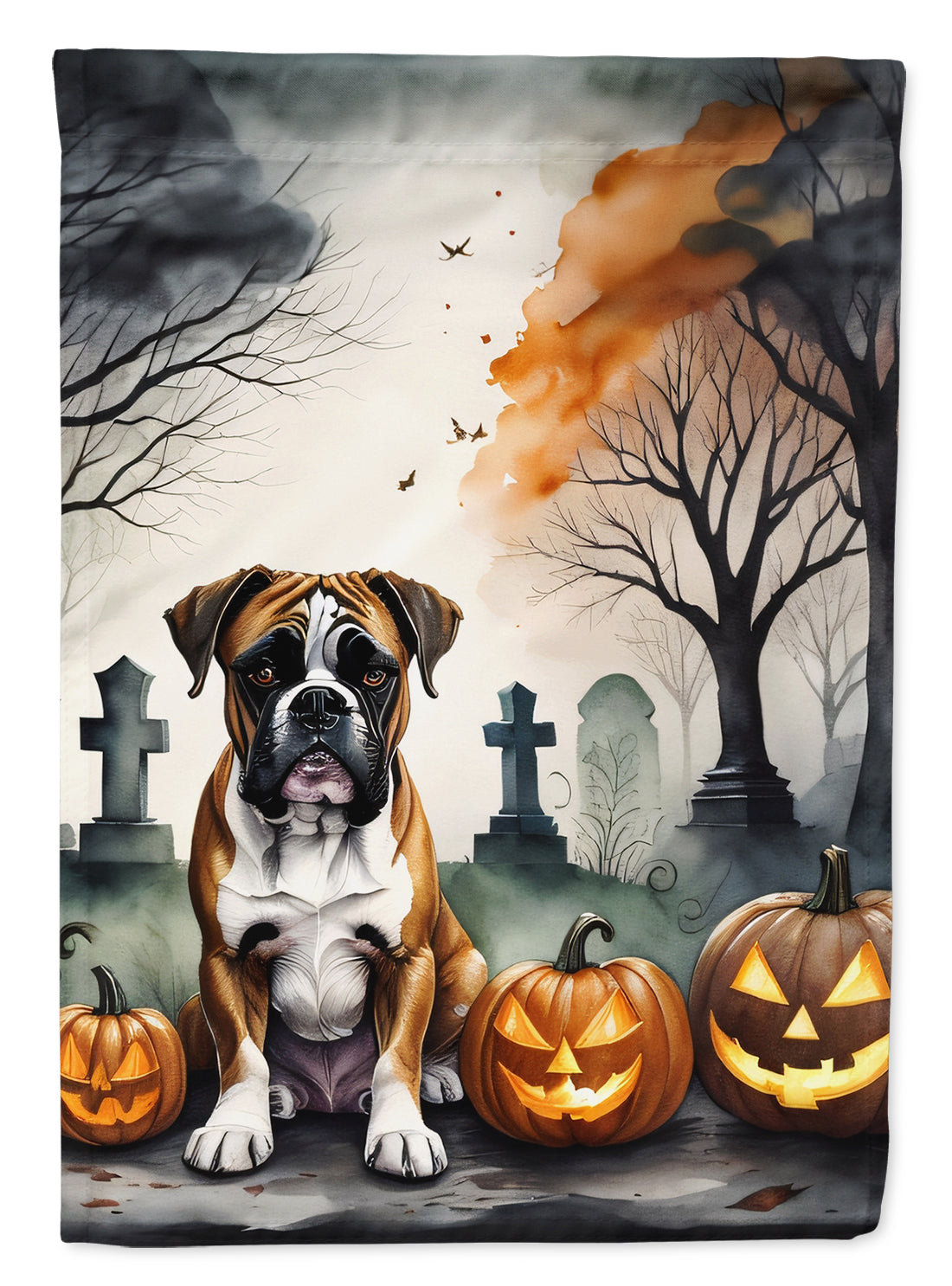 Buy this Boxer Spooky Halloween House Flag