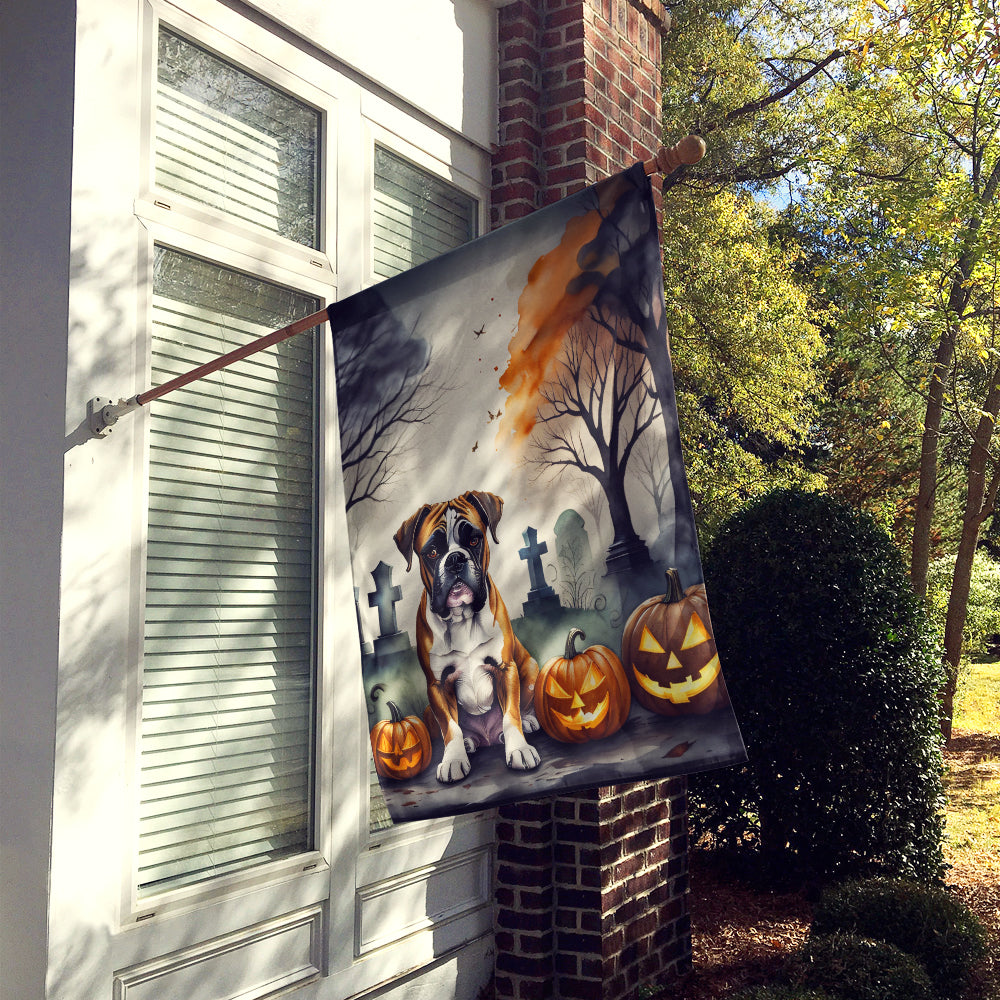 Boxer Spooky Halloween House Flag