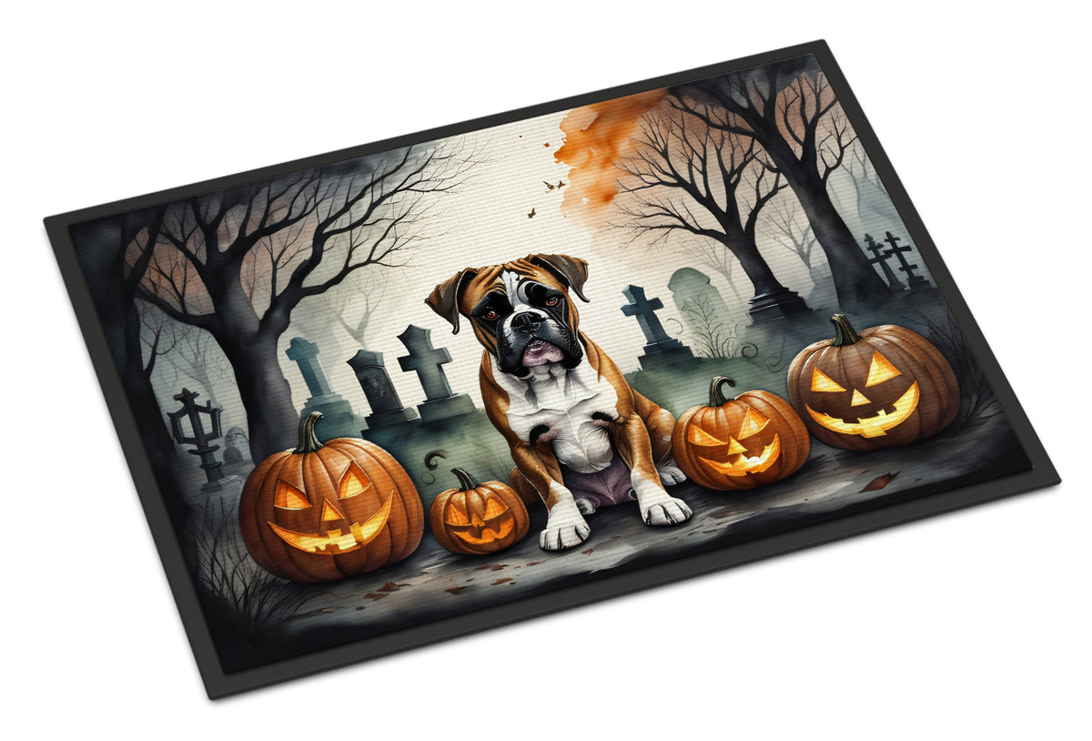 Buy this Boxer Spooky Halloween Indoor or Outdoor Mat 24x36