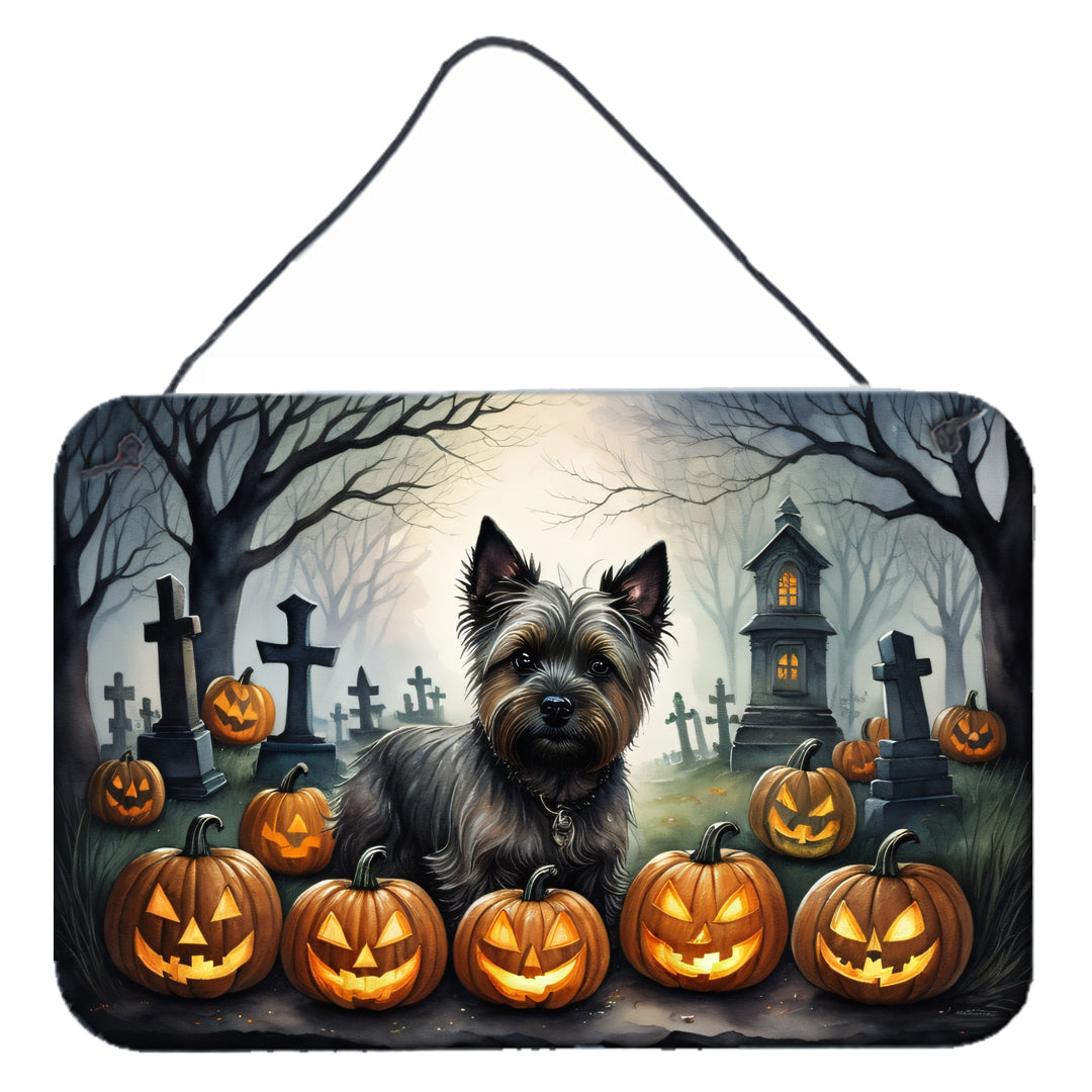 Buy this Cairn Terrier Spooky Halloween Wall or Door Hanging Prints