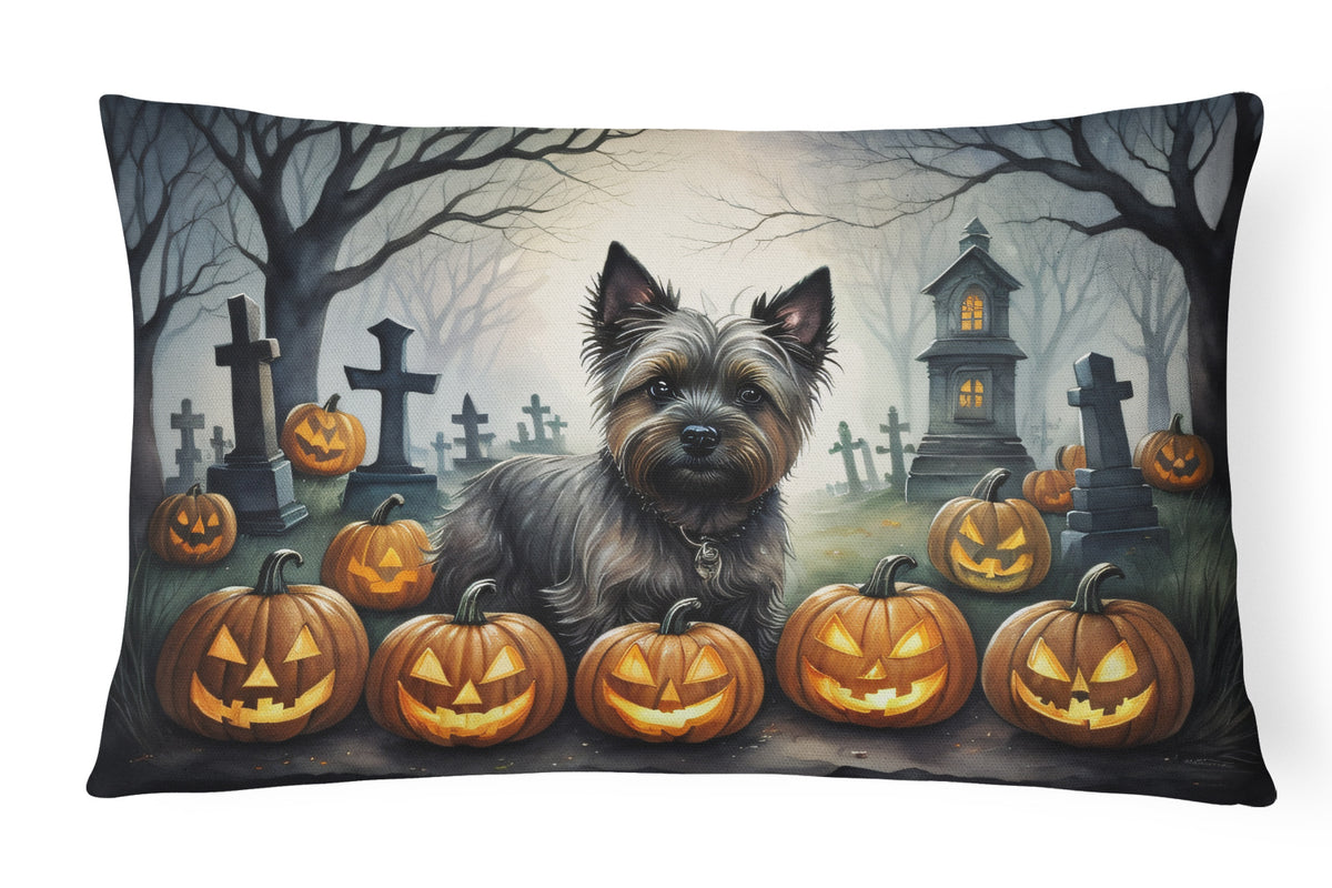Buy this Cairn Terrier Spooky Halloween Fabric Decorative Pillow