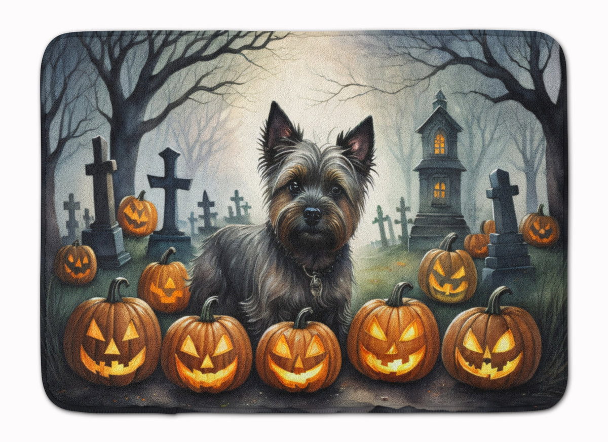 Buy this Cairn Terrier Spooky Halloween Memory Foam Kitchen Mat