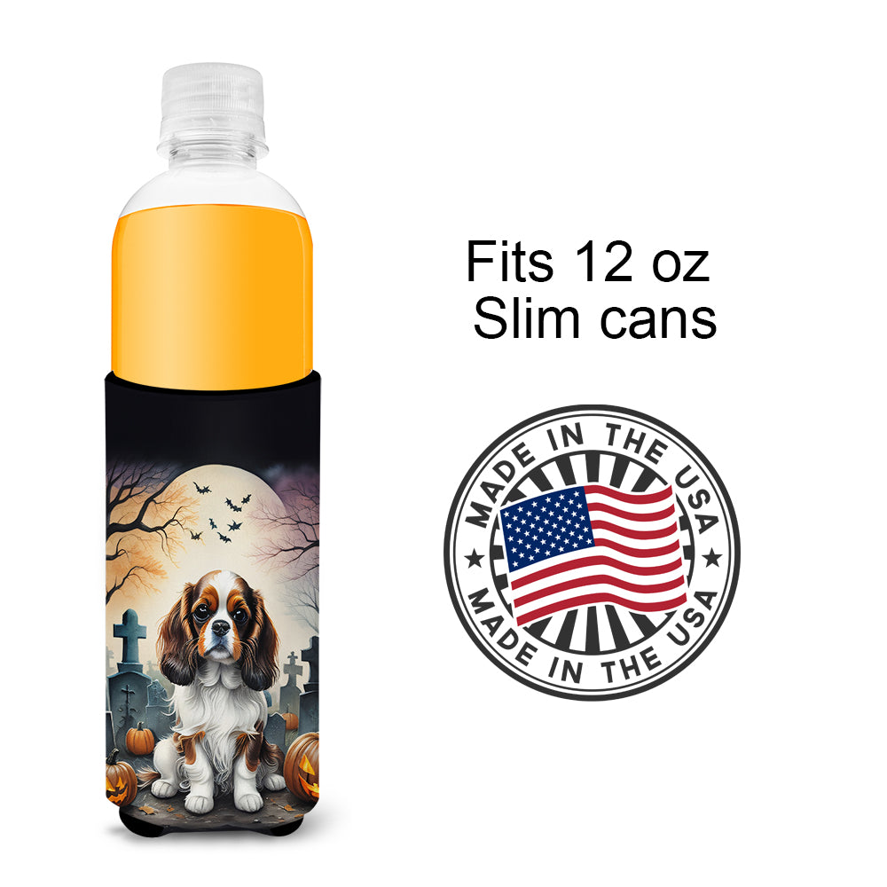 Cavalier Spaniel Spooky Halloween Hugger for Ultra Slim Cans