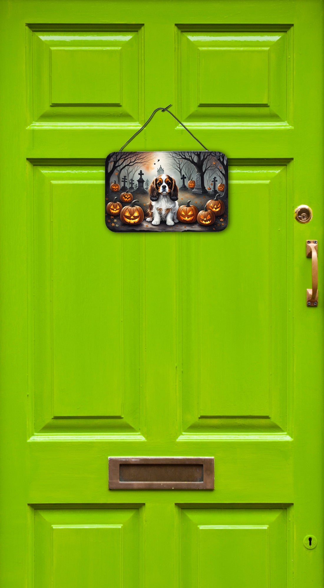 Cavalier Spaniel Spooky Halloween Wall or Door Hanging Prints