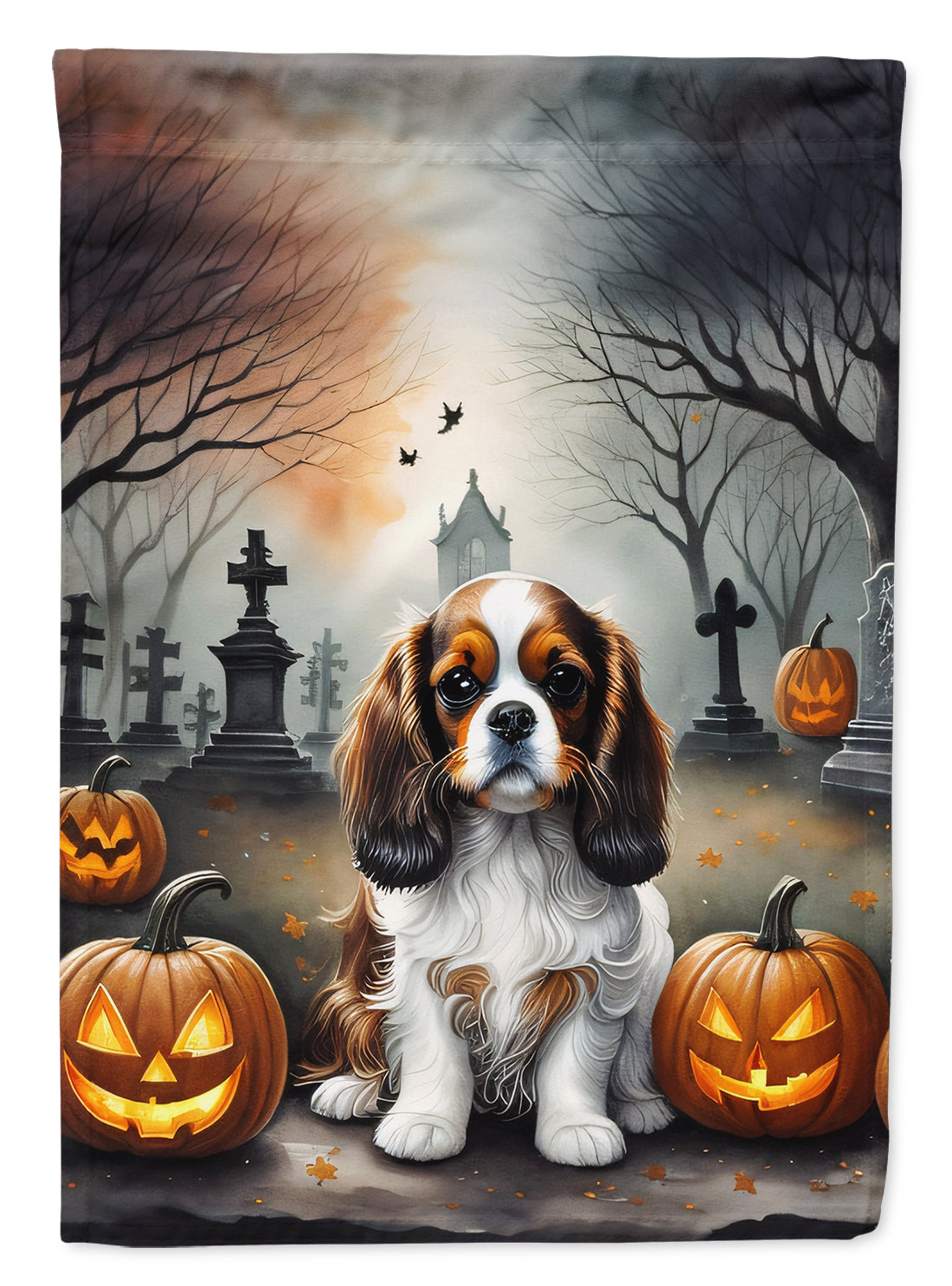 Buy this Cavalier Spaniel Spooky Halloween Garden Flag