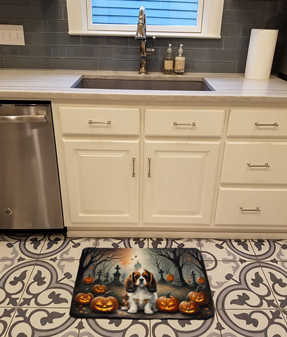 Cavalier Spaniel Spooky Halloween Memory Foam Kitchen Mat
