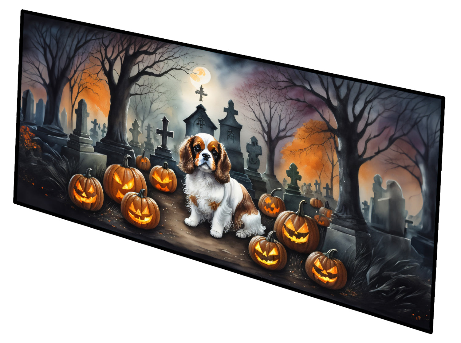Buy this Cavalier Spaniel Spooky Halloween Runner Mat 28x58