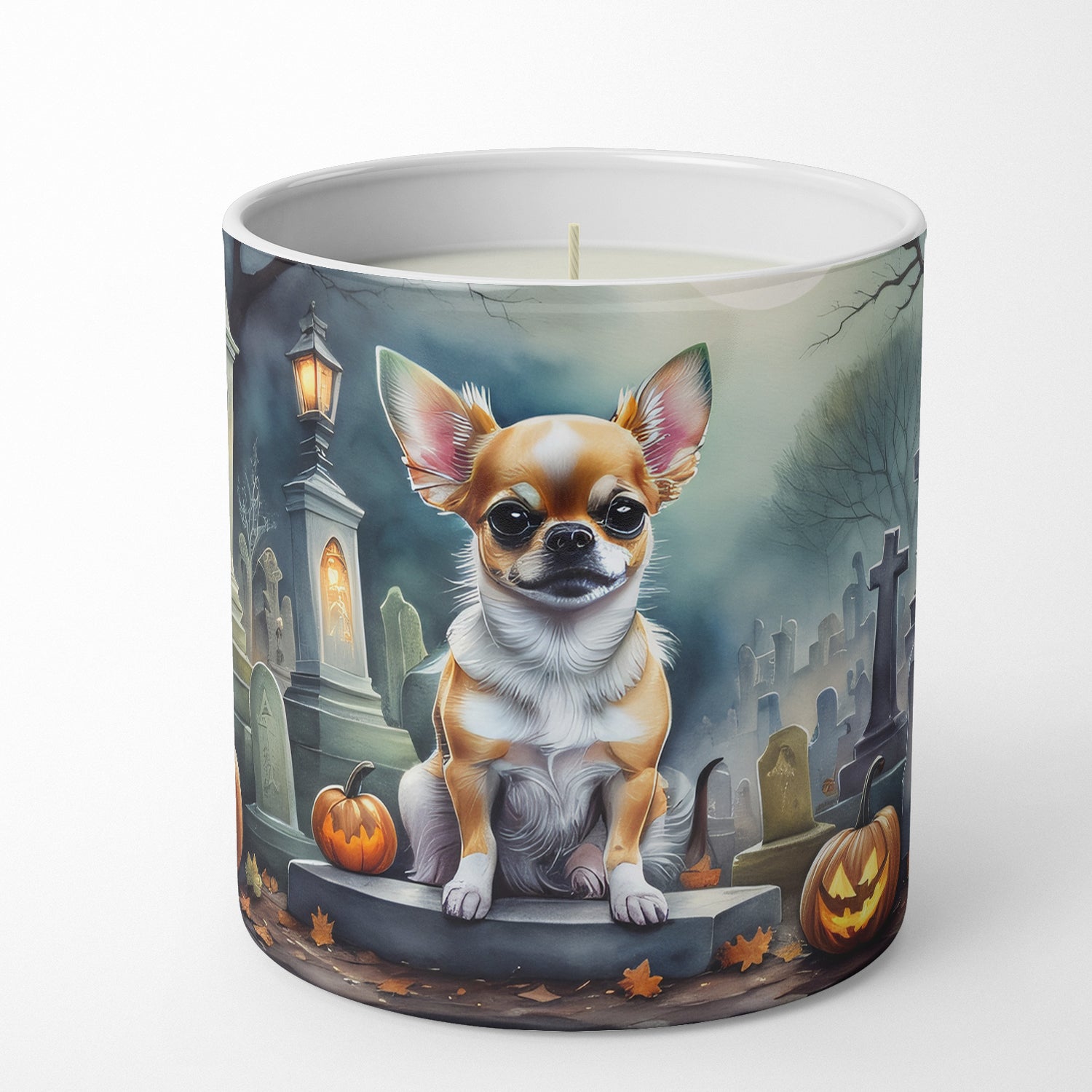 Chihuahua Spooky Halloween Decorative Soy Candle