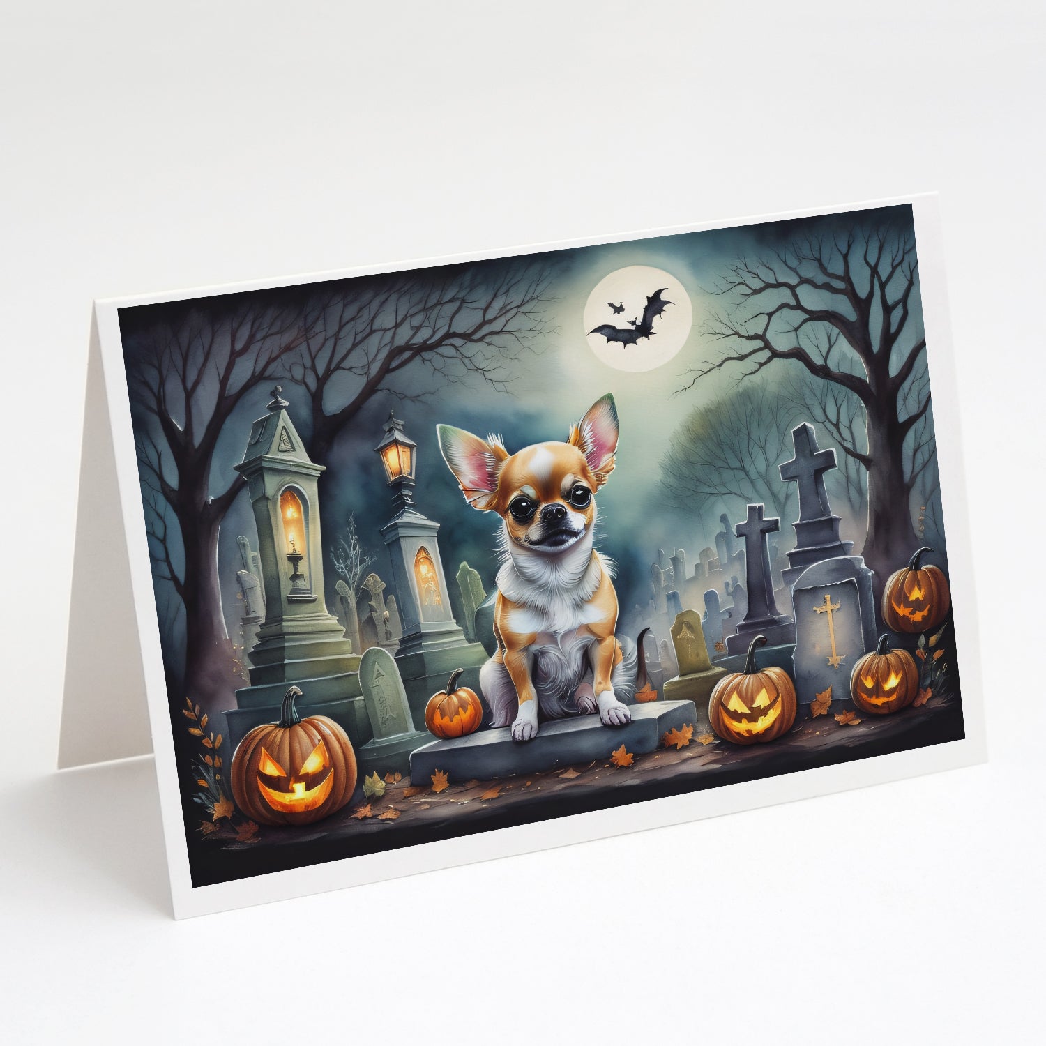 Buy this Chihuahua Spooky Halloween Greeting Cards and Envelopes Pack of 8