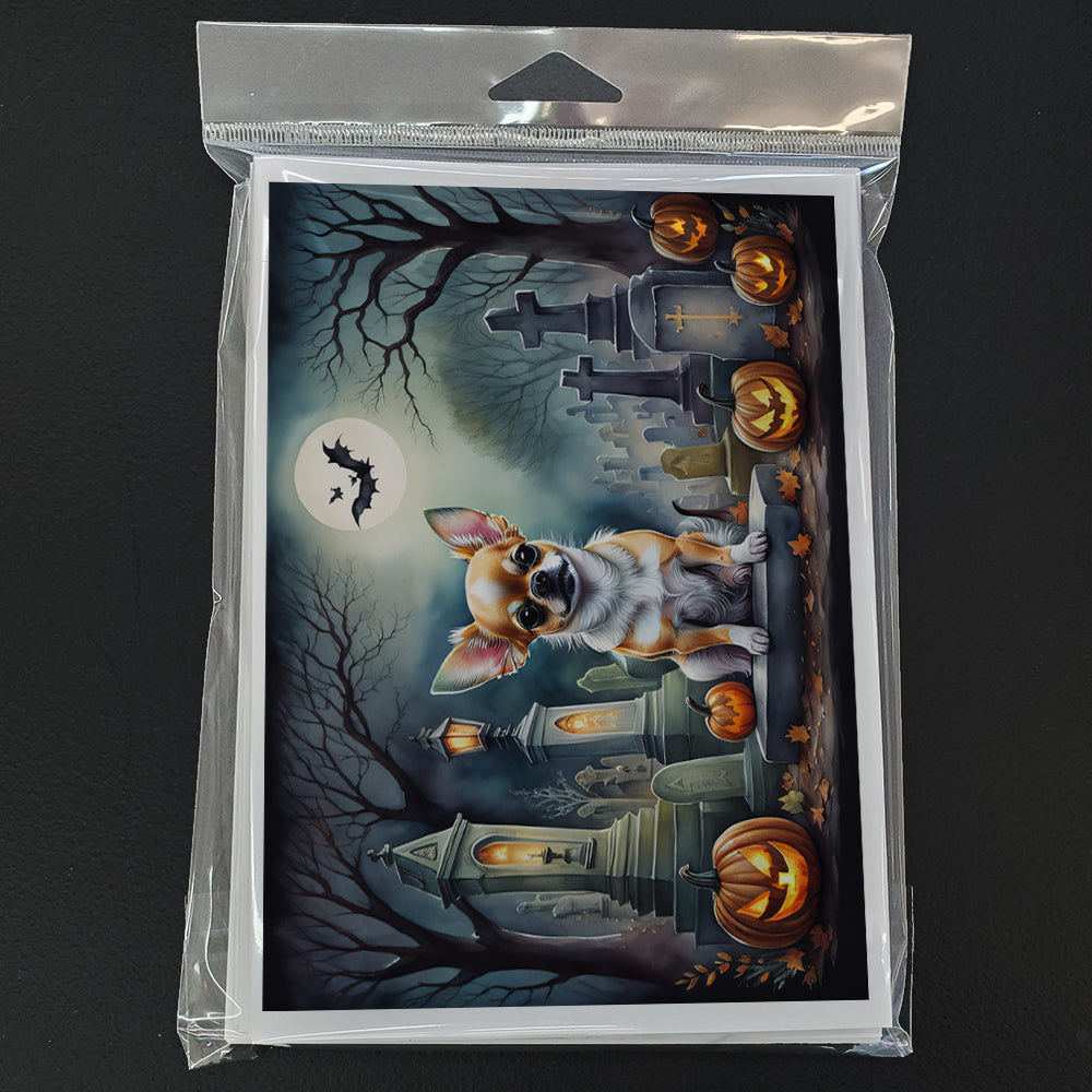 Chihuahua Spooky Halloween Greeting Cards and Envelopes Pack of 8