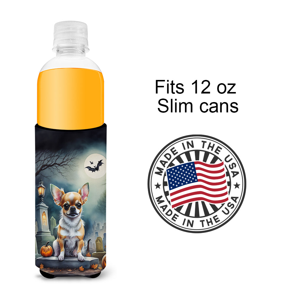 Chihuahua Spooky Halloween Hugger for Ultra Slim Cans